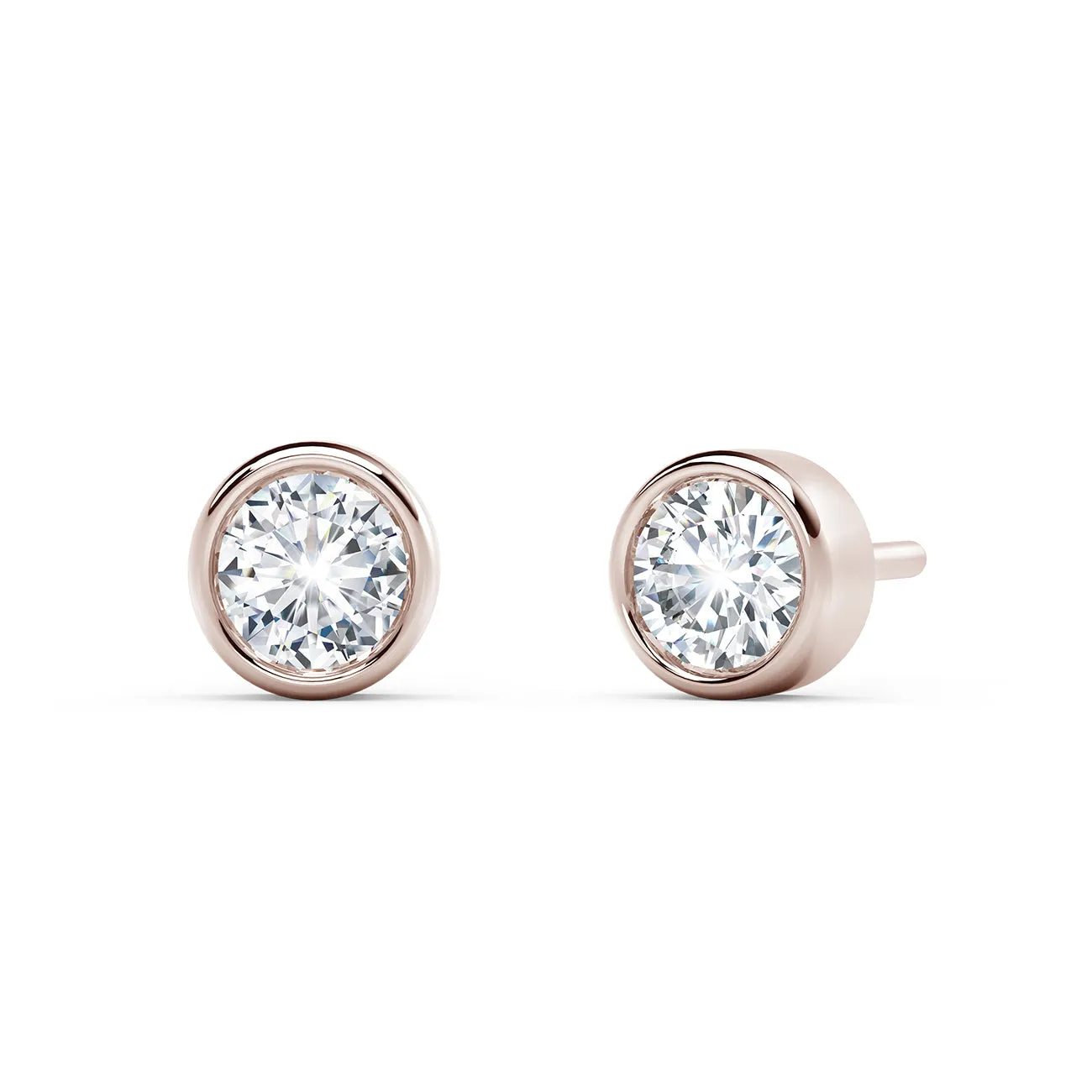 Forevermark Tribute™ Round Diamond Bezel Stud Earrings