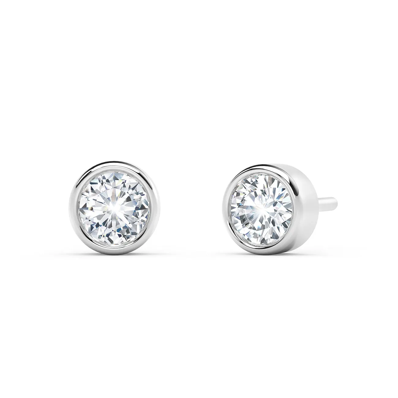 Forevermark Tribute™ Round Diamond Bezel Stud Earrings