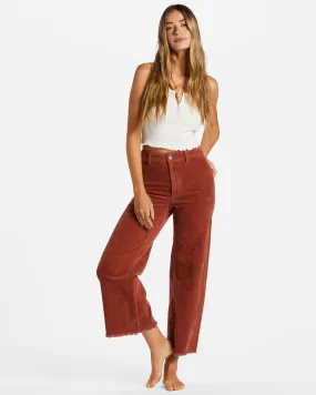 Free Fall High-Waist Corduroy Pants - Americano