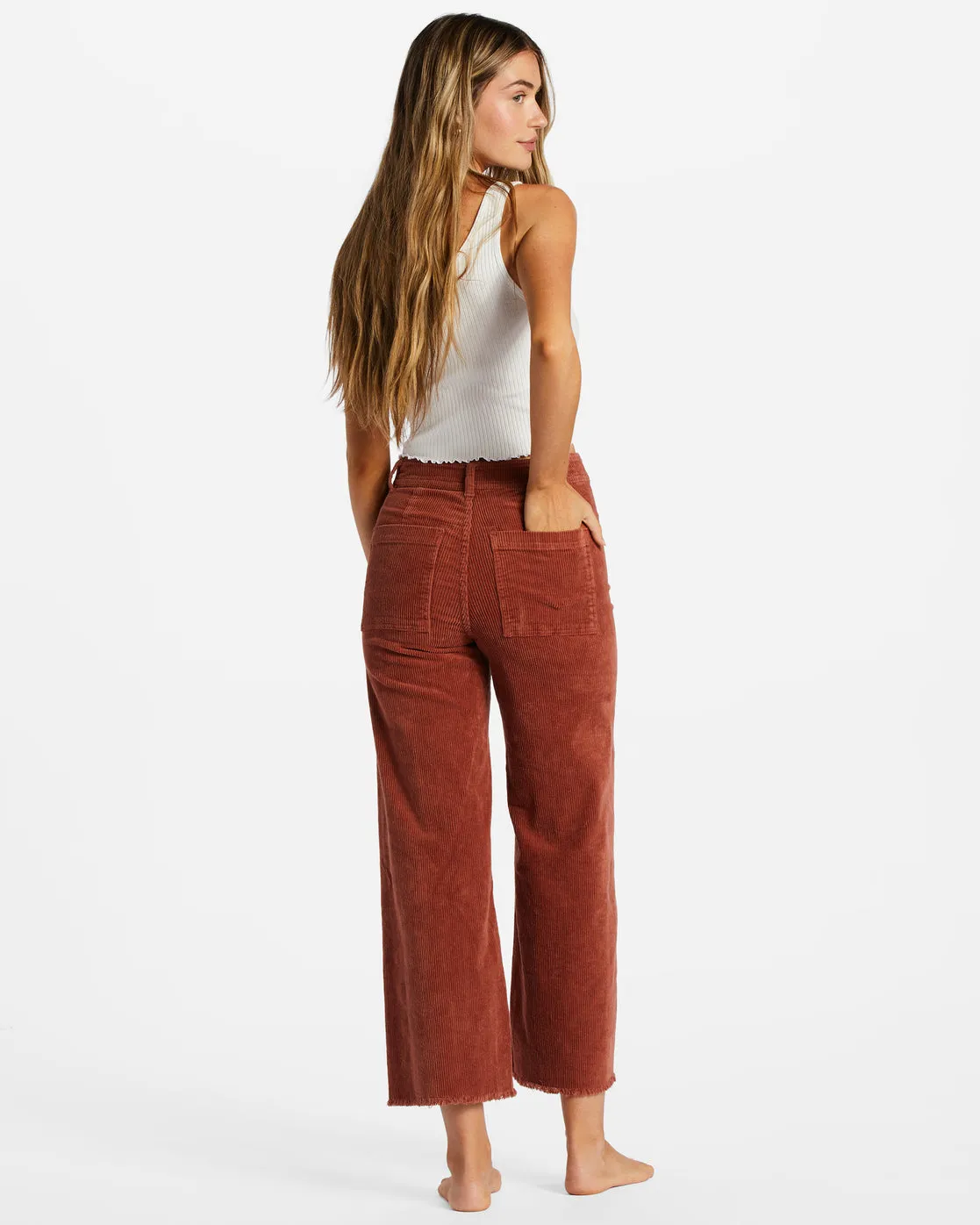 Free Fall High-Waist Corduroy Pants - Americano