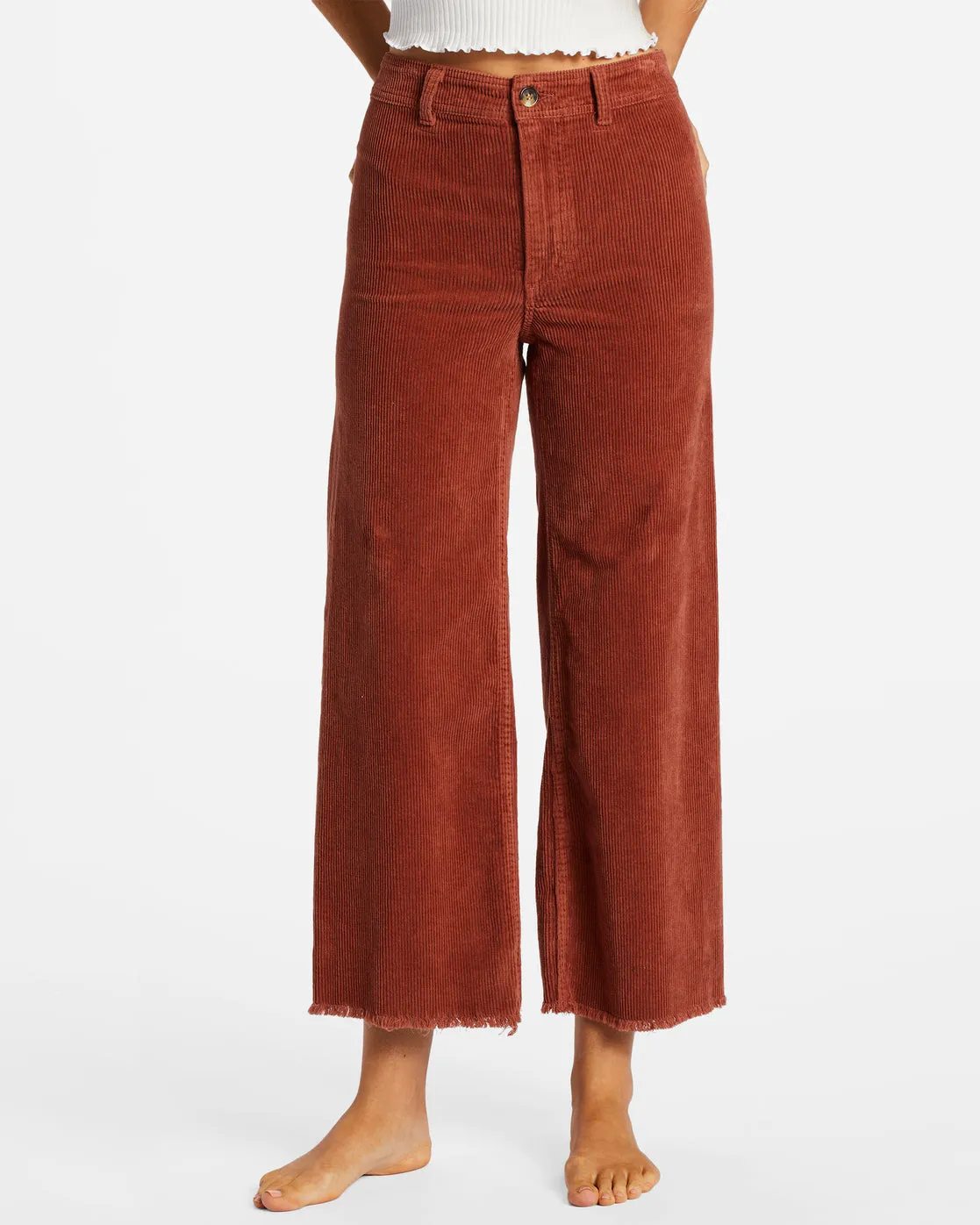Free Fall High-Waist Corduroy Pants - Americano