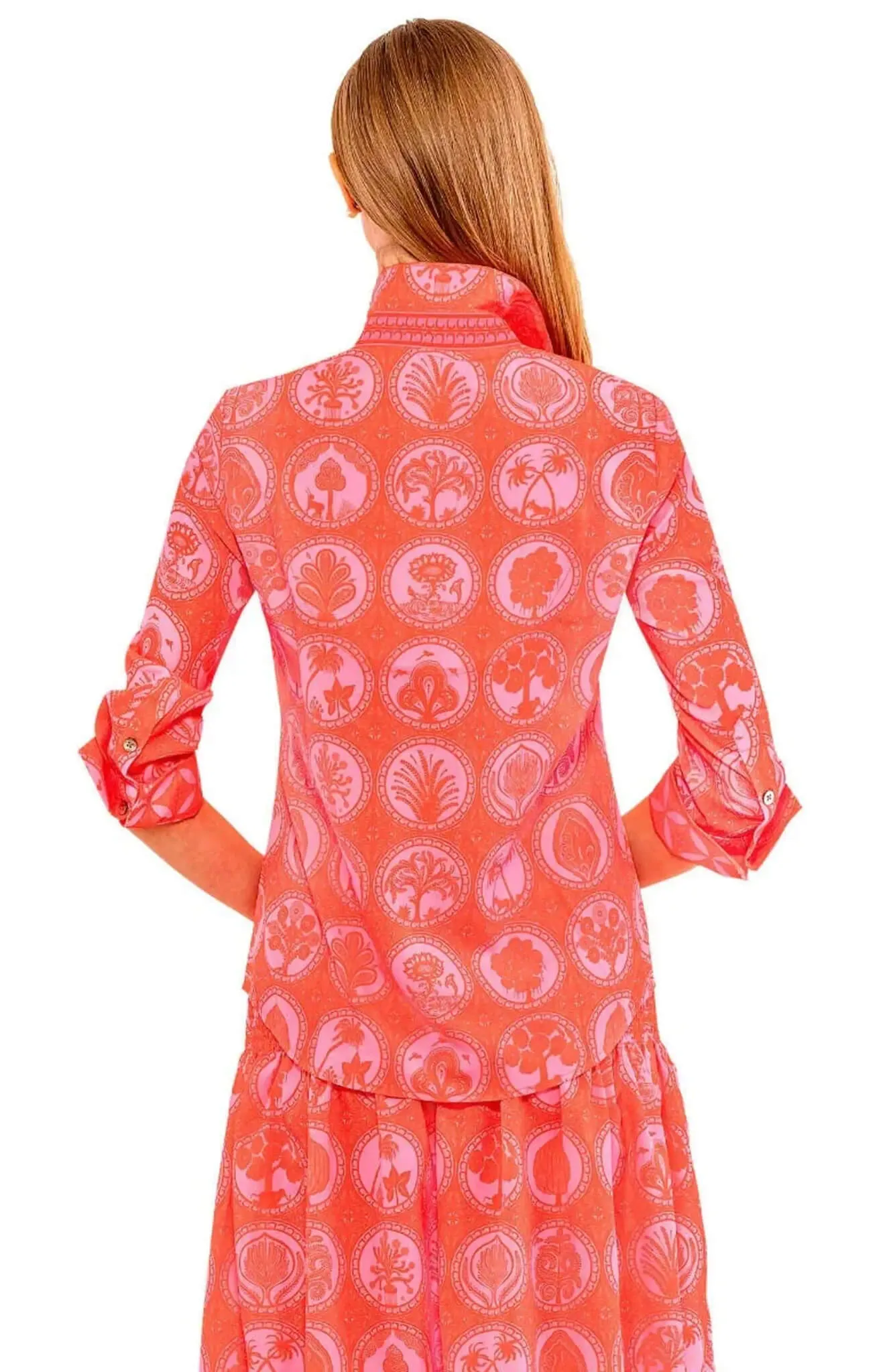 Gretchen Scott Boyfriend Shirt - Circle Of Love - Pink/Red*