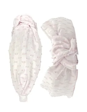 Headband | Pink Swiss Dot