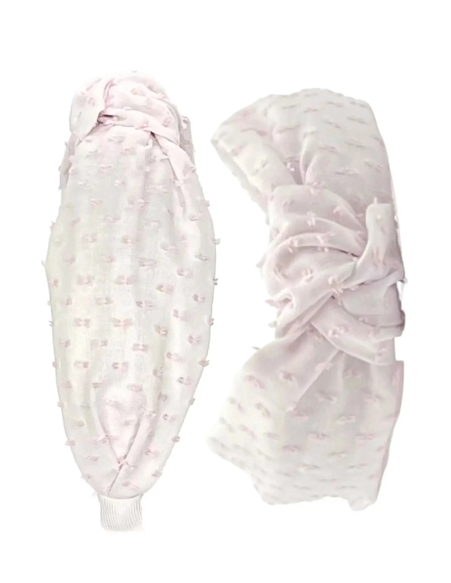 Headband | Pink Swiss Dot