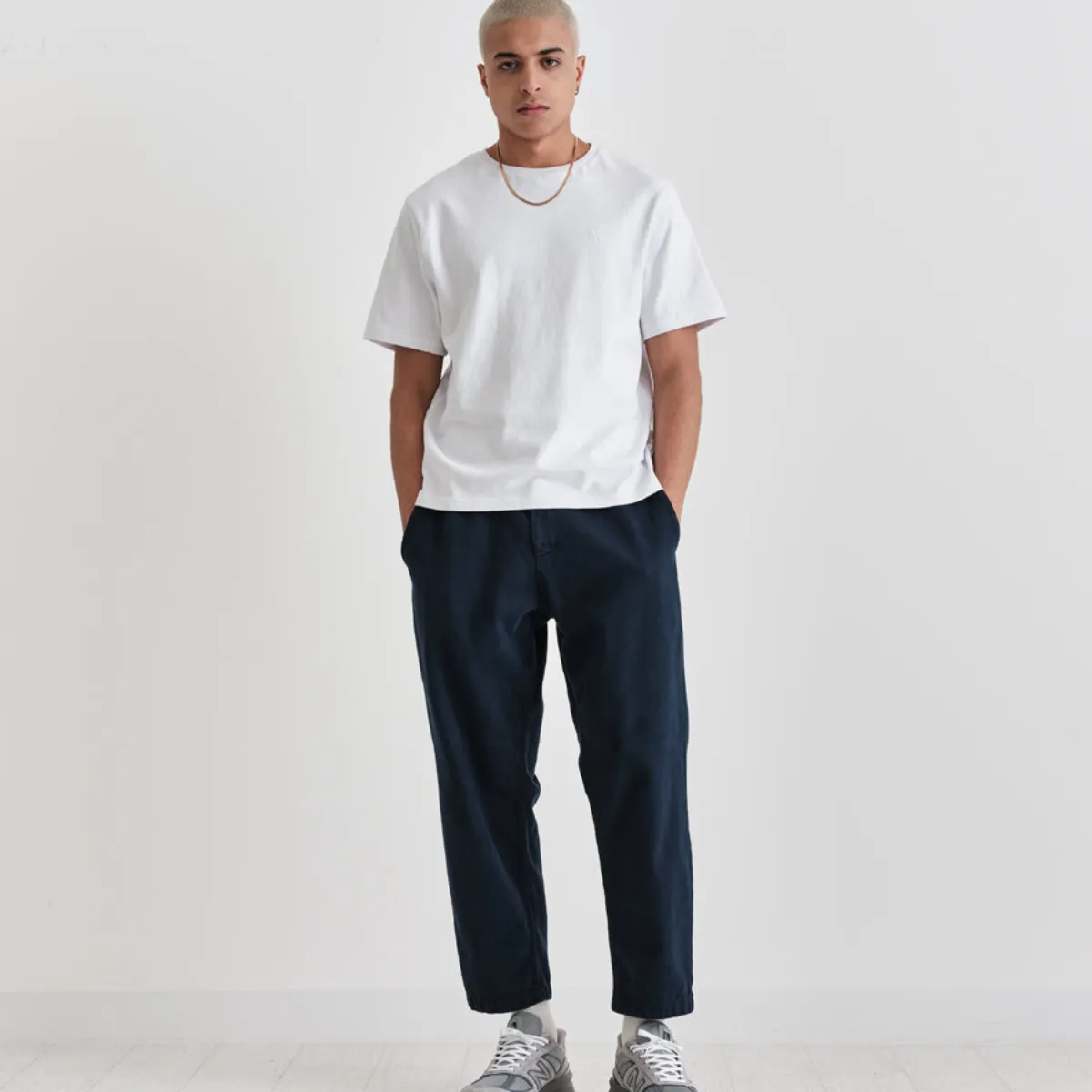 Kurt Trouser Organic Cotton Twill Navy