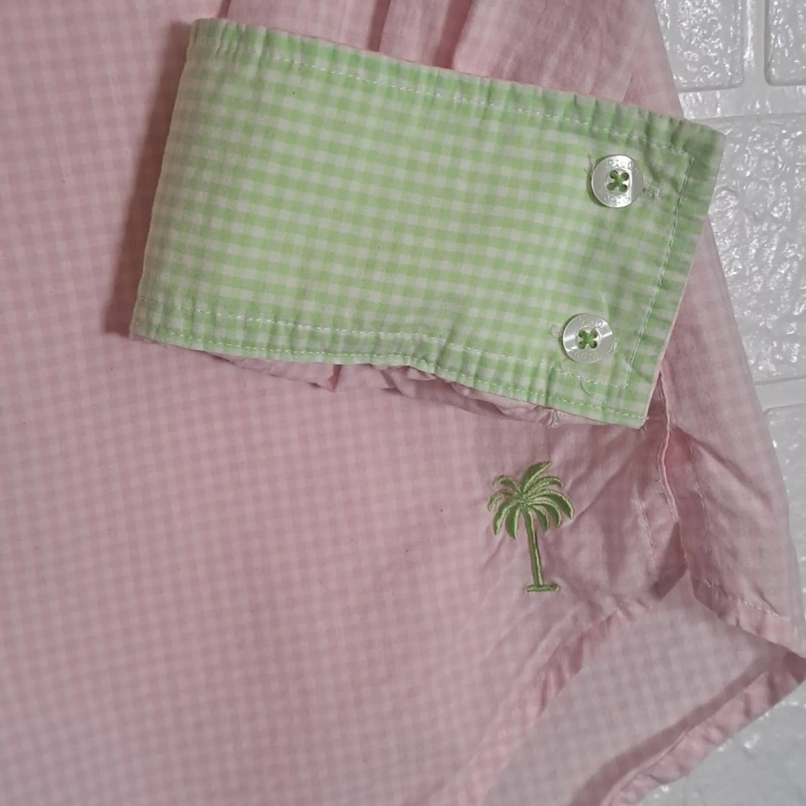 Lilly Pulitzer Resort Fit Gingham Check Button Down Shirt XS