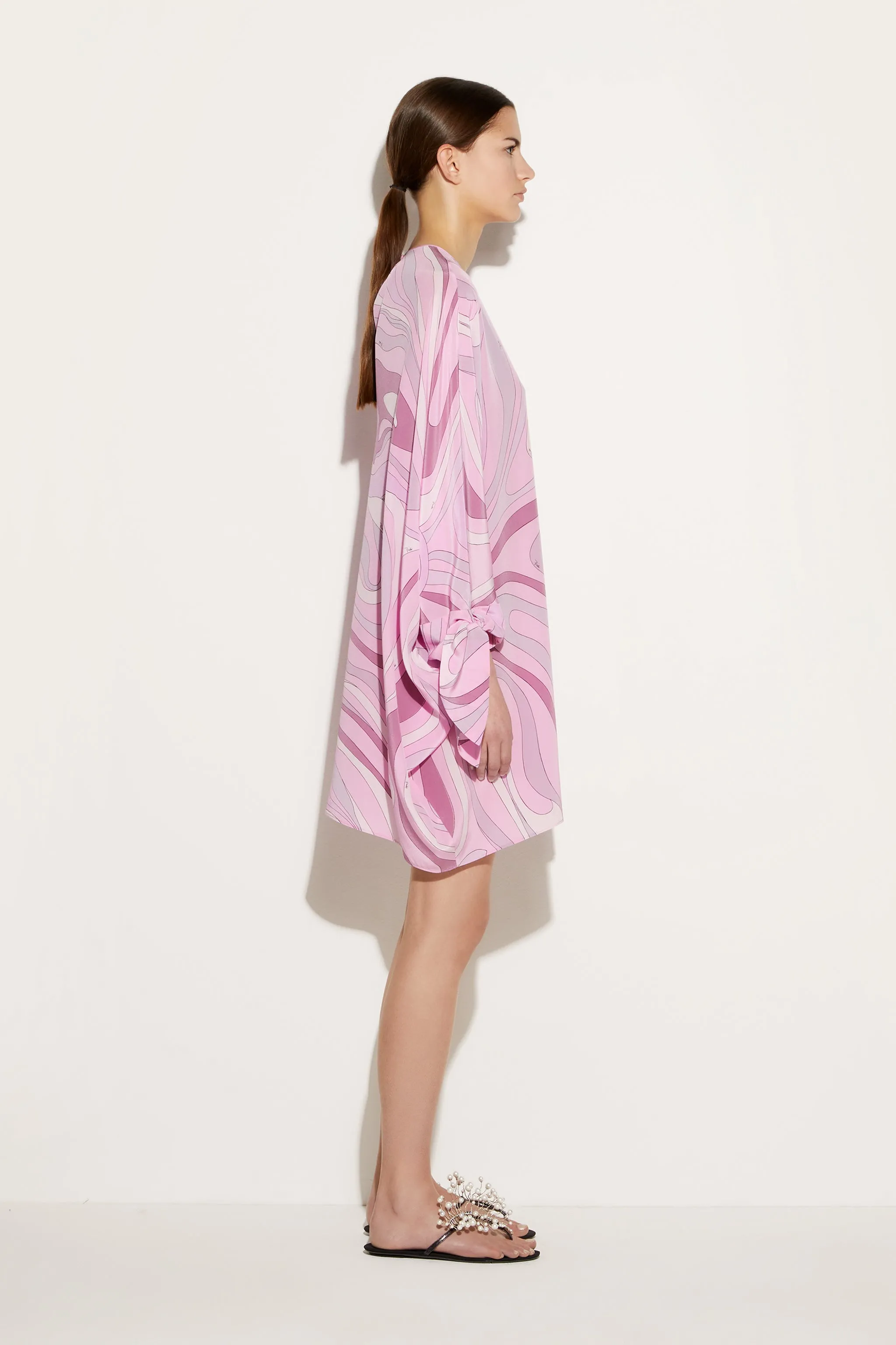 Marmo-Print Silk Kaftan