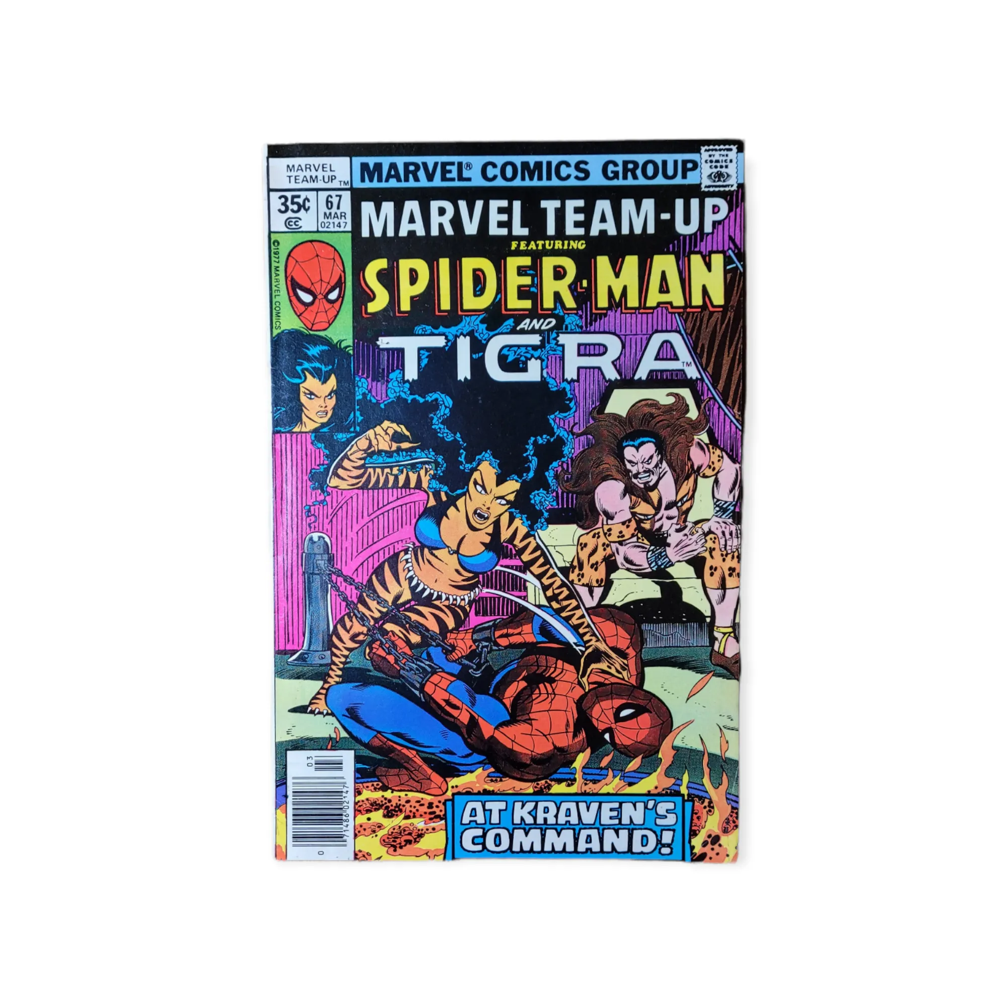 MARVEL TEAM UP # 67 SPIDER-MAN & TIGRA-KRAVEN THE HUNTER-JOHN BYRNE (1978)