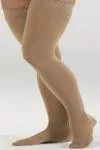 Medi Comfort | Thigh High Compression Stockings with Beaded Silicone Band | Closed Toe | 15-20 mmHg