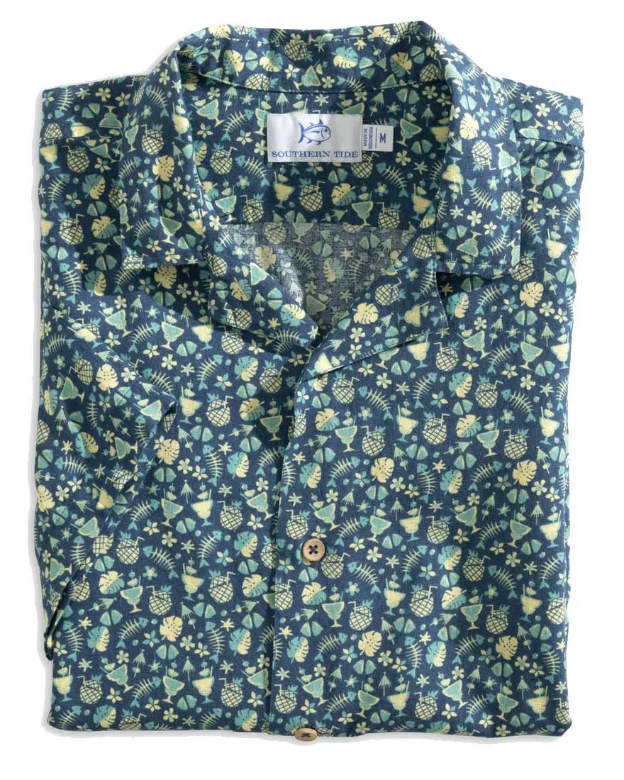 Mens Shortsleeve Bad And Boozy Camp Shirt