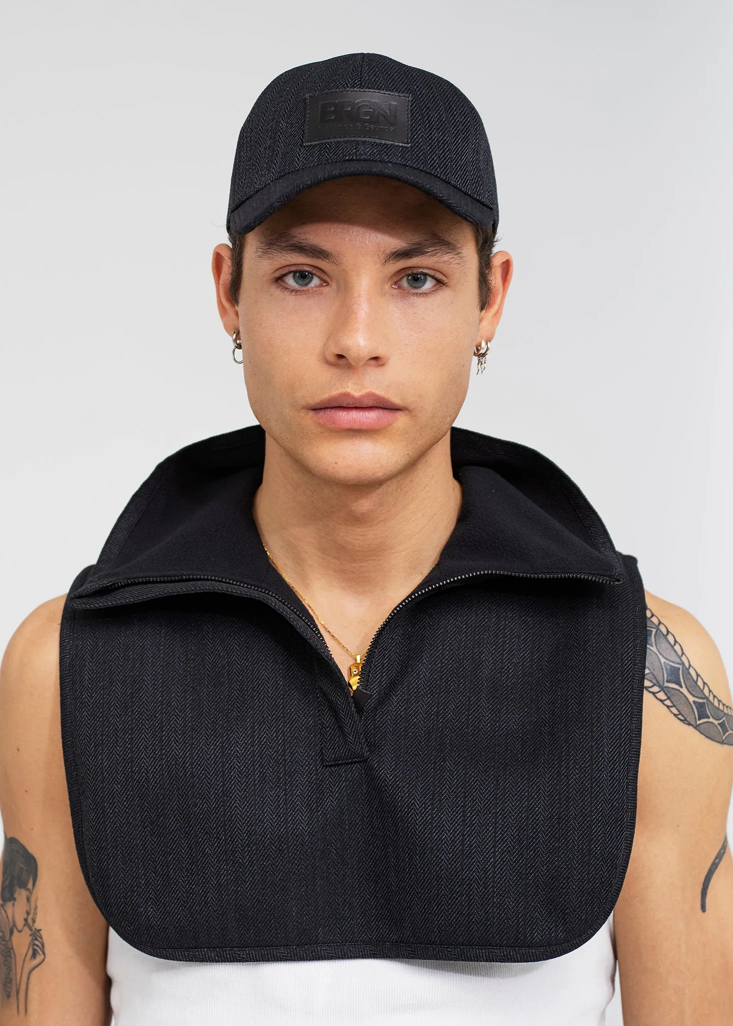 Neck warmer - Black Tweed