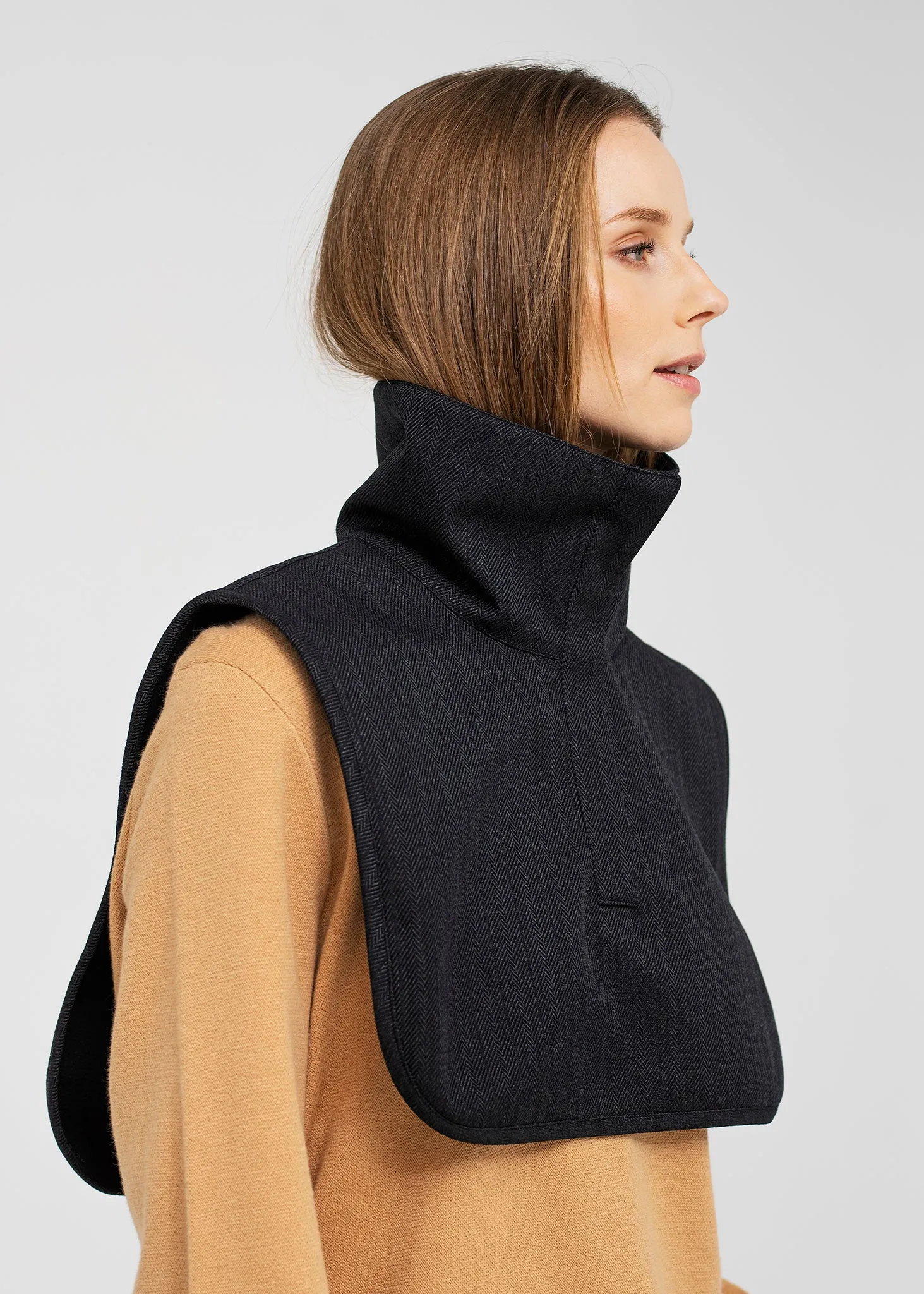 Neck warmer - Black Tweed