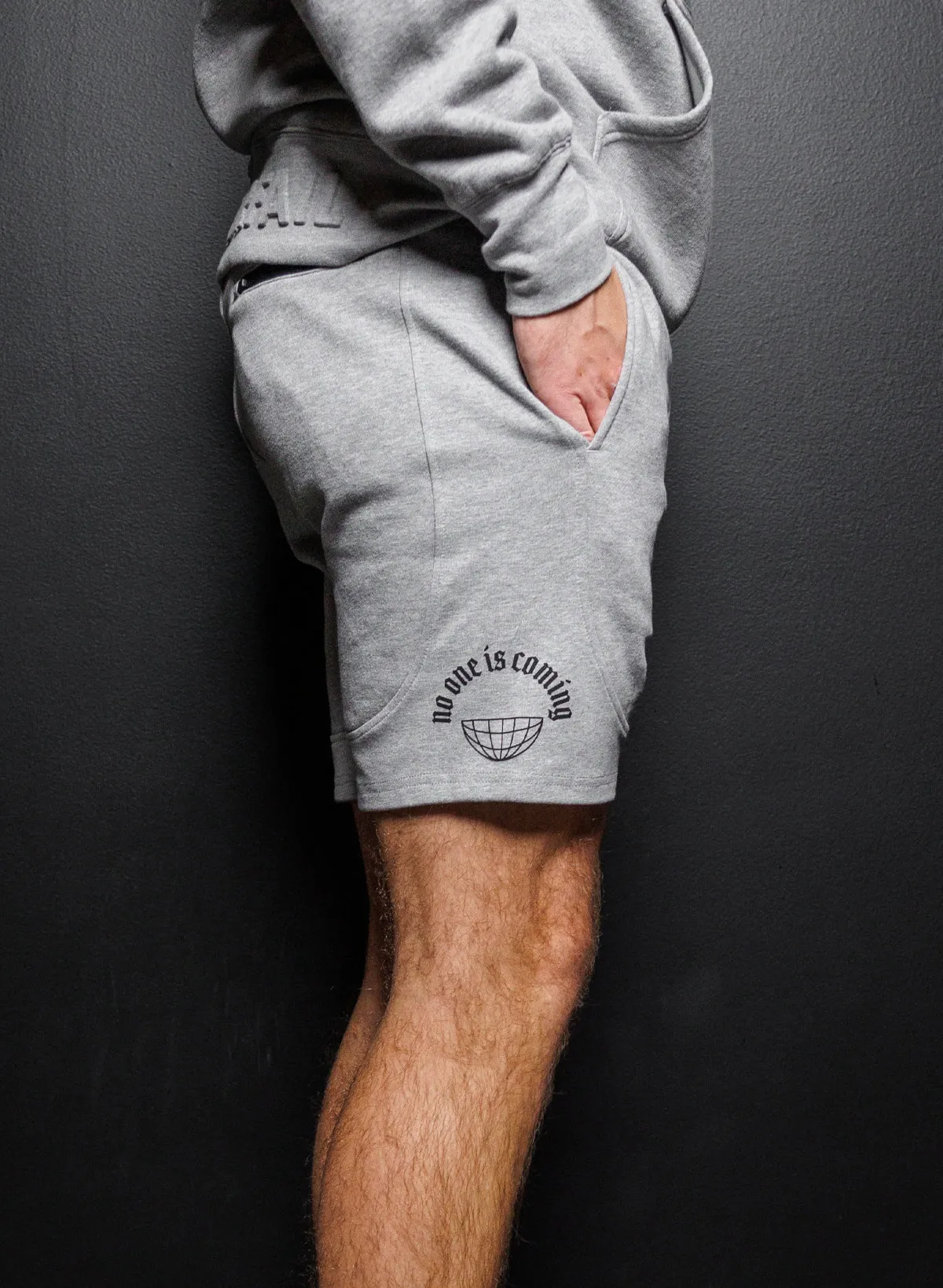 NO HANDOUTS STAMP - SWEATSHORTS