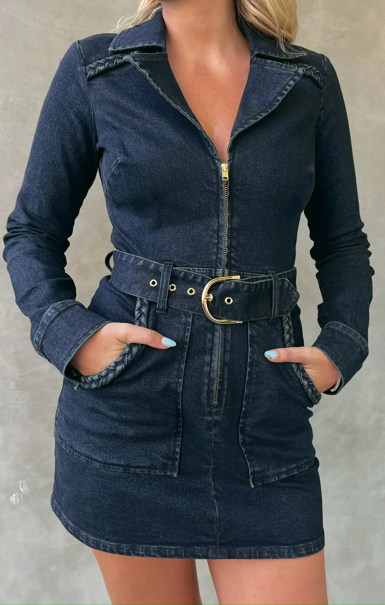 Outlaw Long Sleeve Dress | Thunder