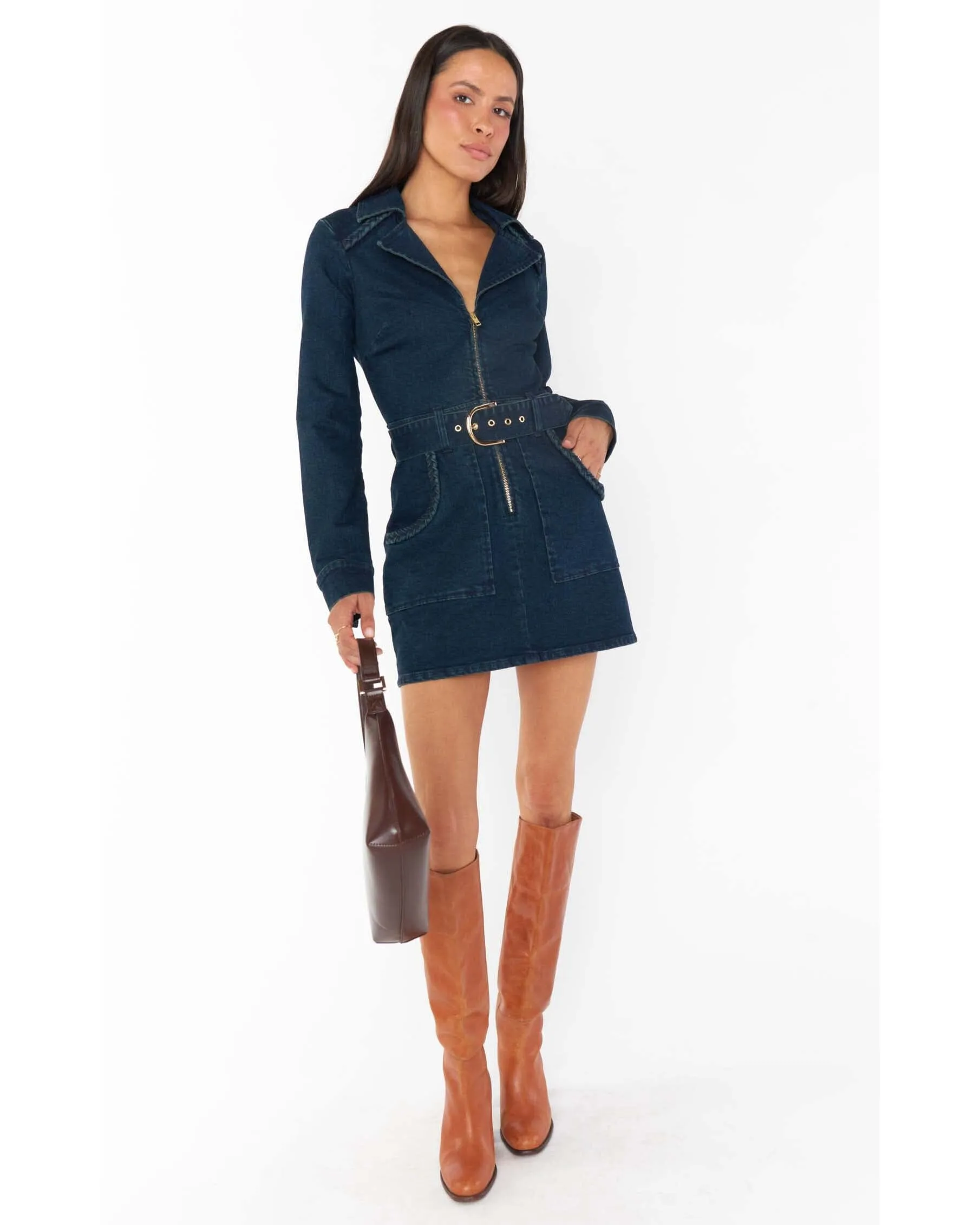 Outlaw Long Sleeve Dress | Thunder