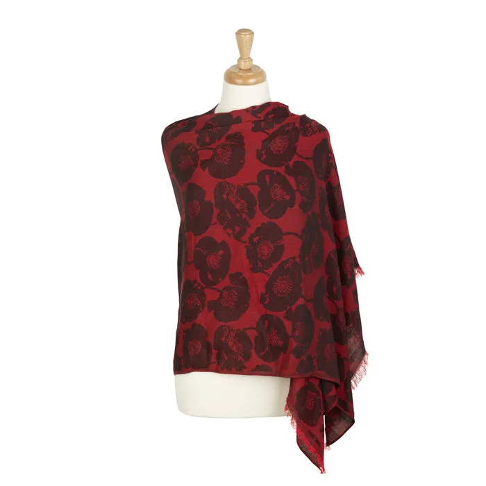 Poppy Jacquard Midweight Scarf