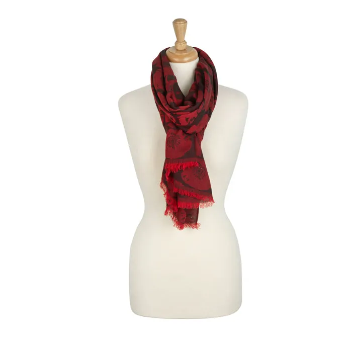 Poppy Jacquard Midweight Scarf