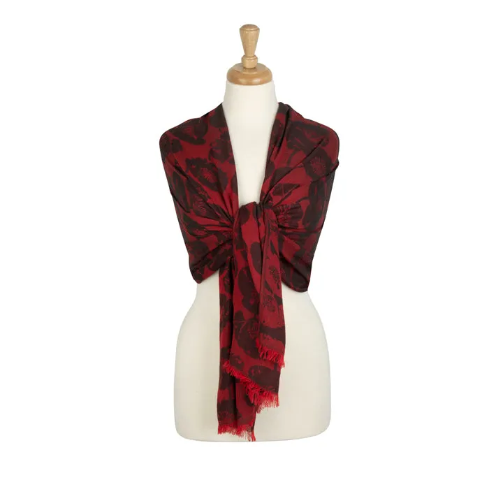Poppy Jacquard Midweight Scarf