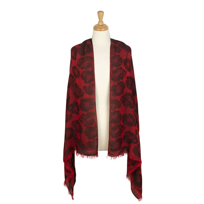 Poppy Jacquard Midweight Scarf
