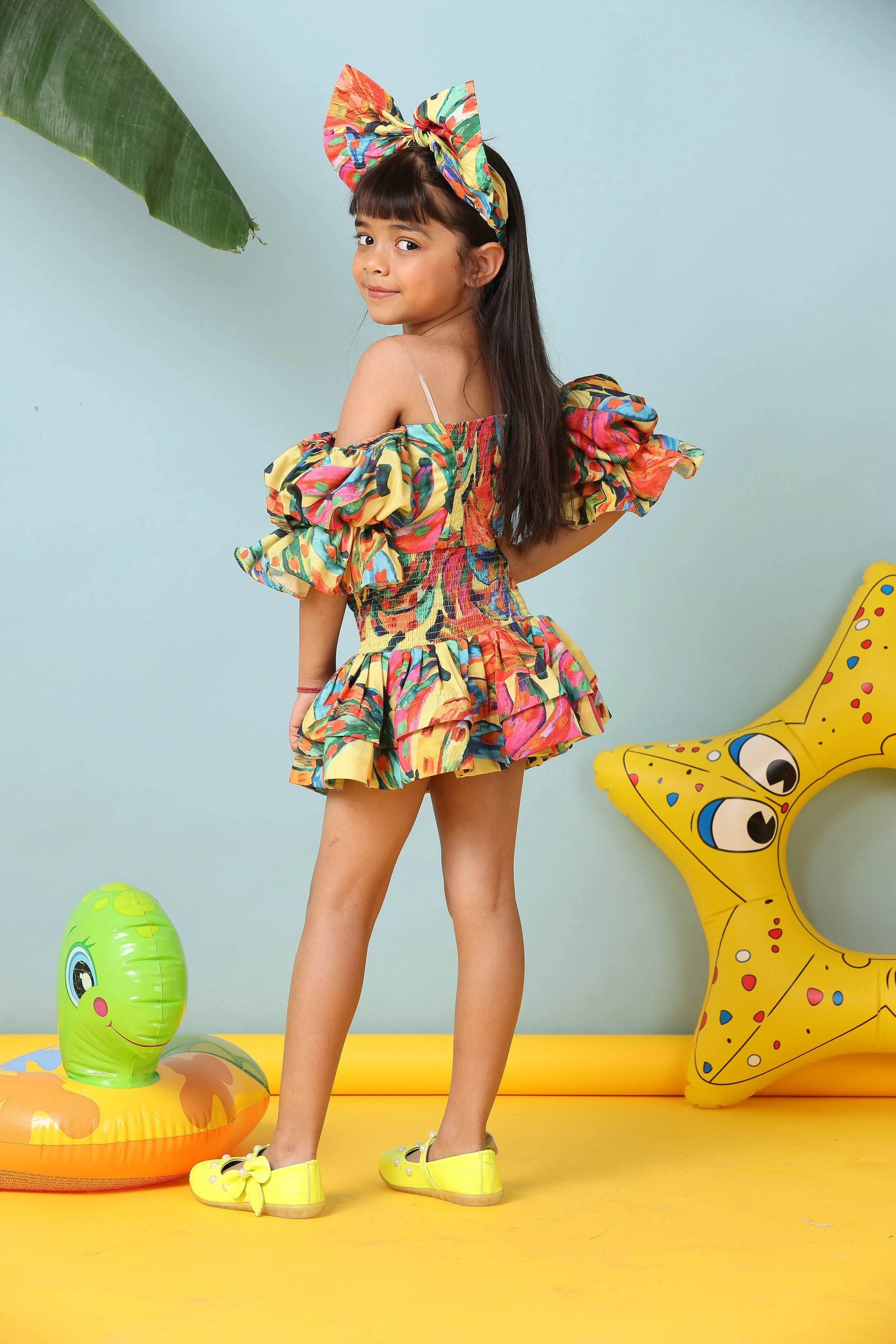 Pre-Order-Stylish Banana Skirt and Top Set