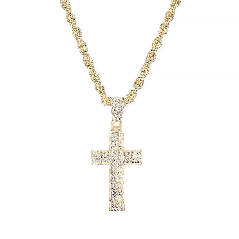 Precious Alloy Cross Rhinestone Pendant