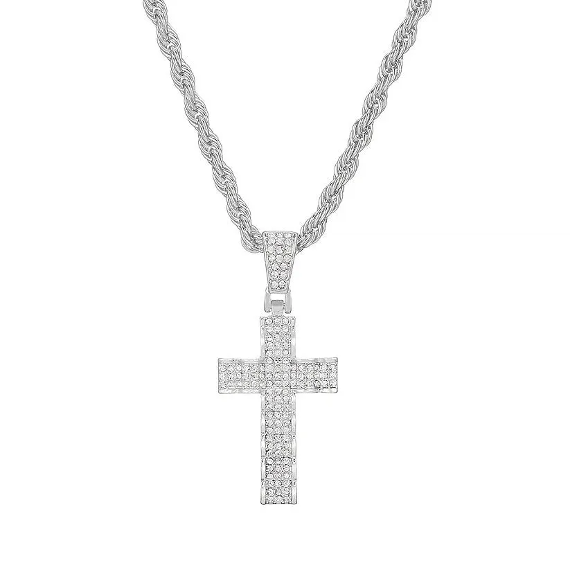 Precious Alloy Cross Rhinestone Pendant