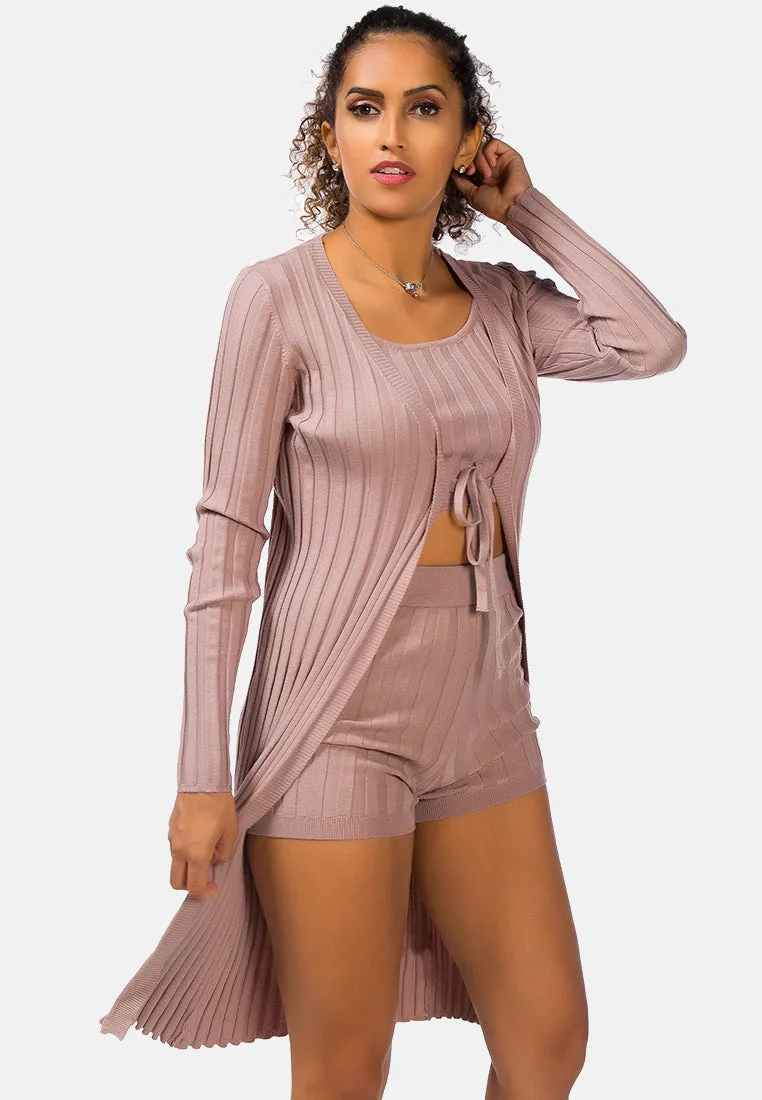 Rib Knit Wrap Shrug