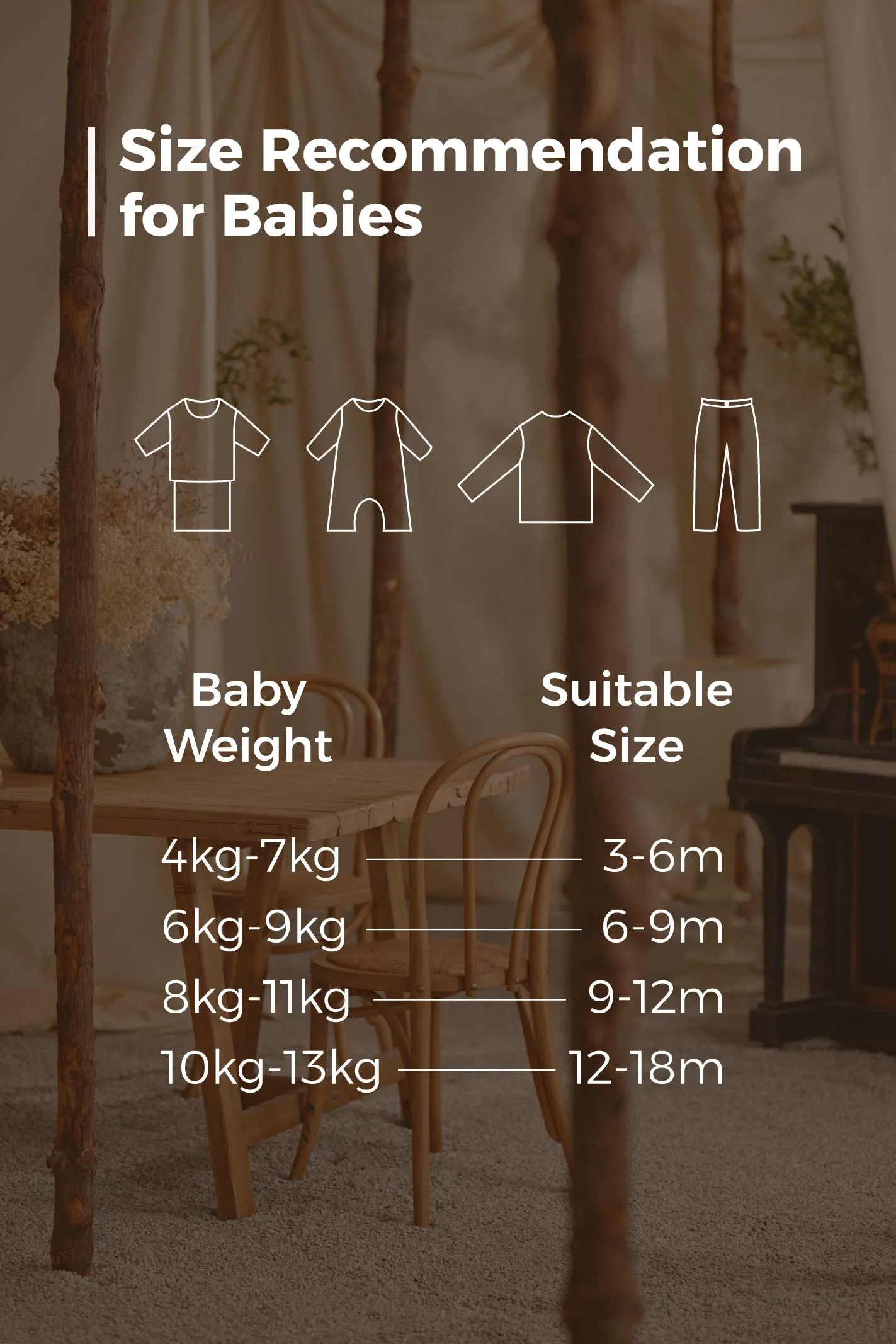 The Bayu Babies Kurung - White Spring