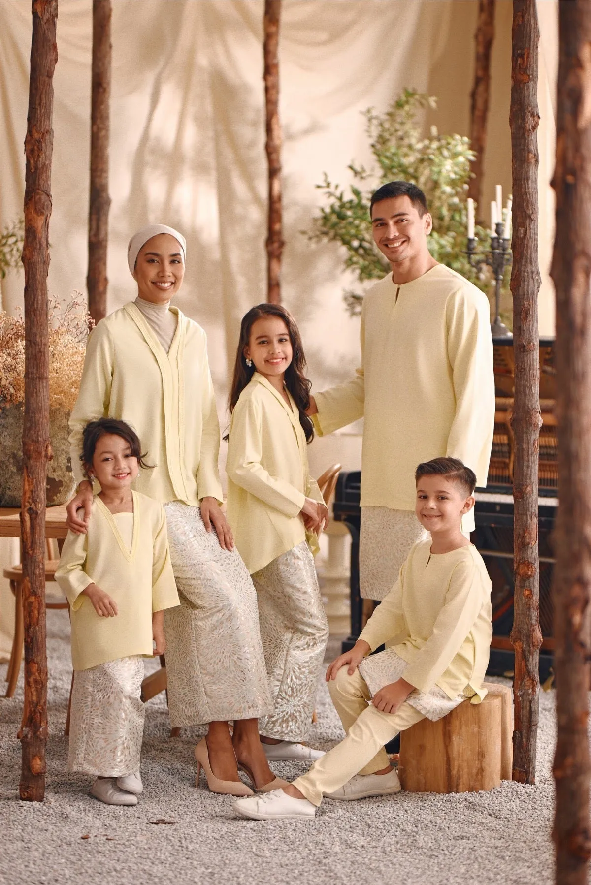 The Bayu Kebaya Top - Baby Yellow