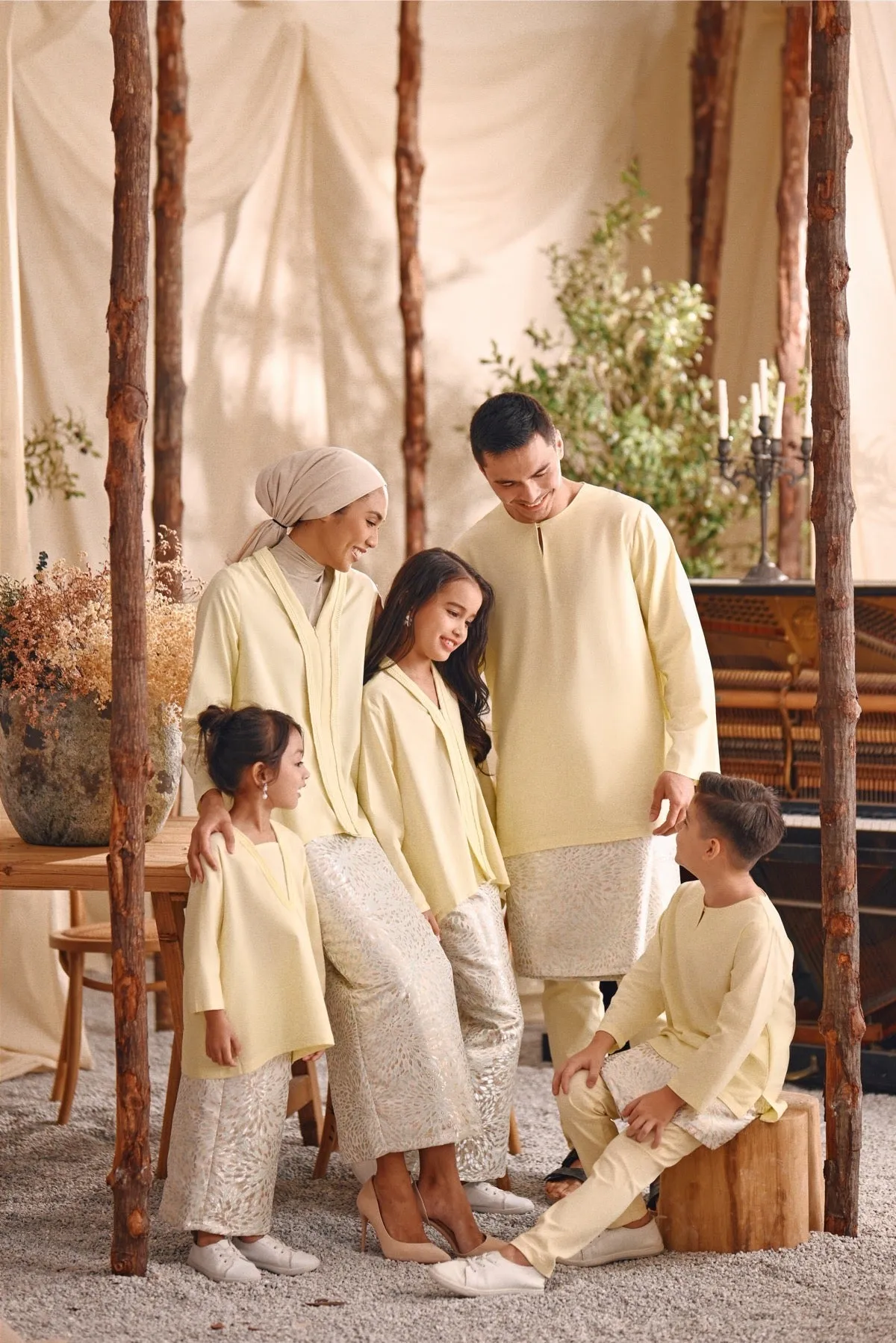 The Bayu Kebaya Top - Baby Yellow