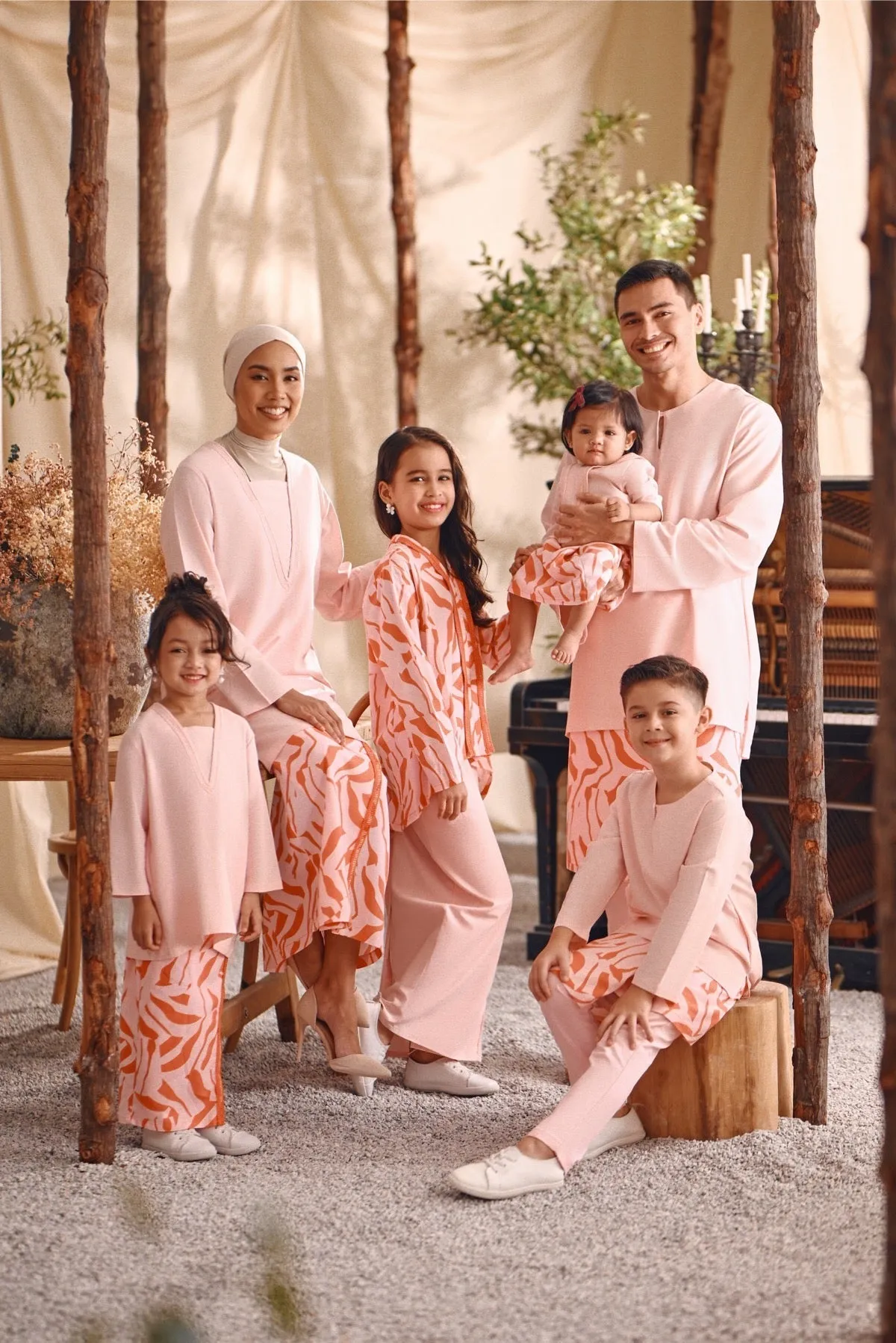 The Bayu Kurung Top - Pink
