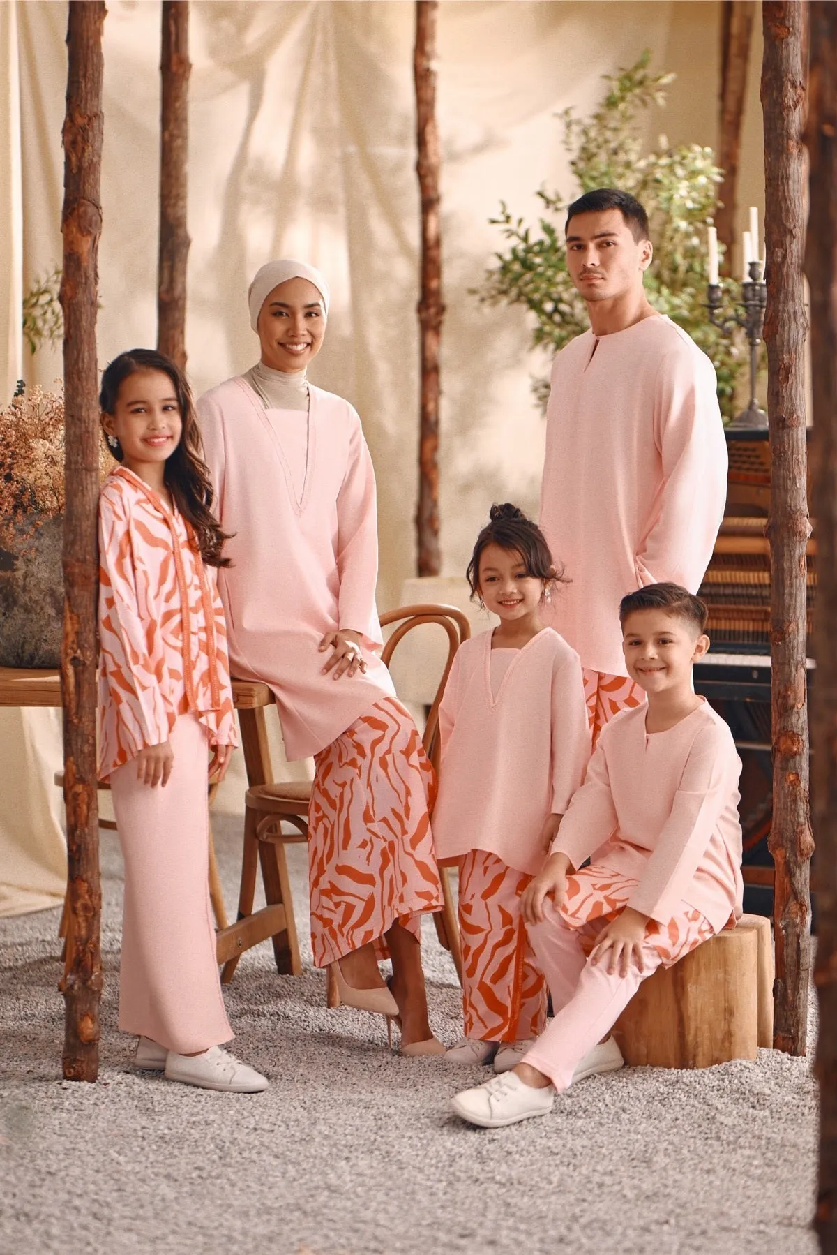 The Bayu Kurung Top - Pink
