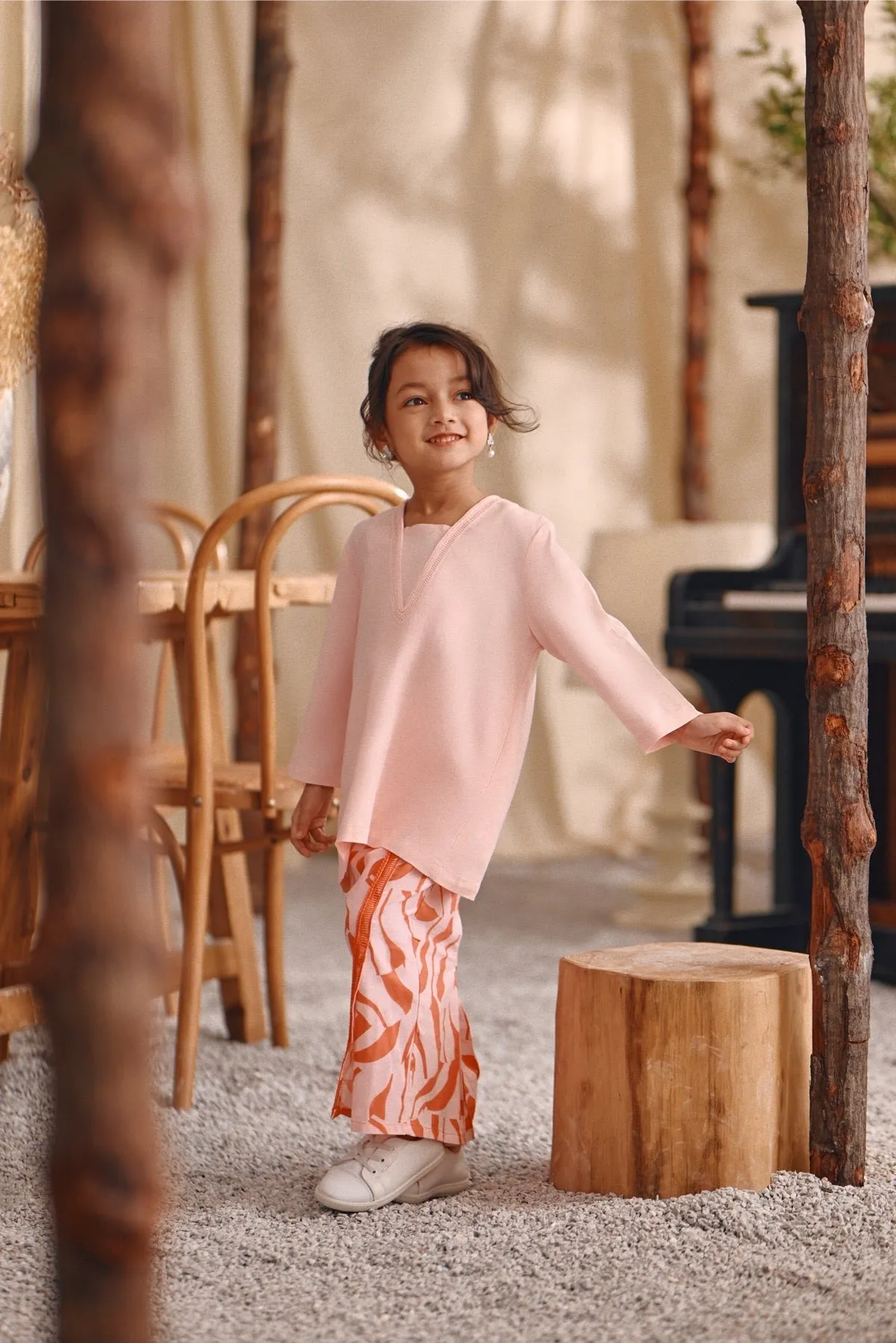 The Bayu Kurung Top - Pink
