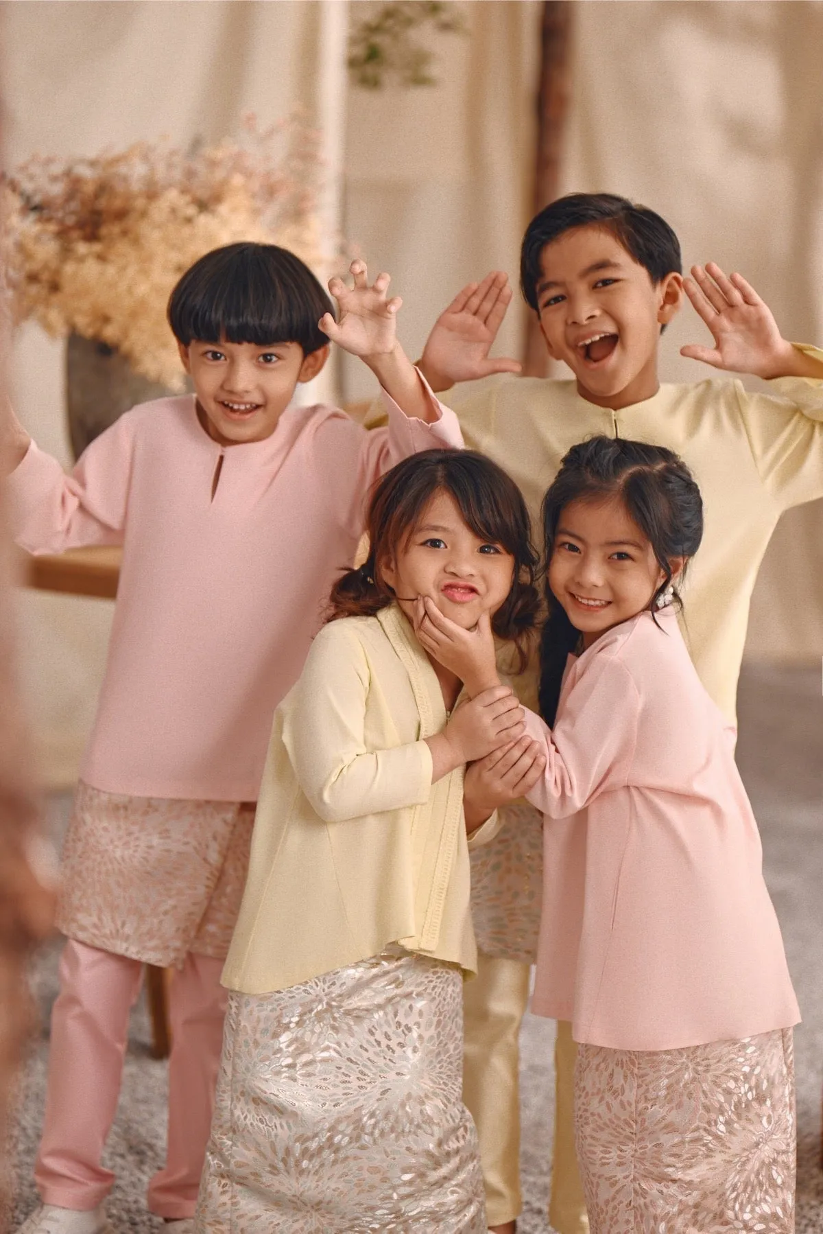The Bayu Kurung Top - Pink