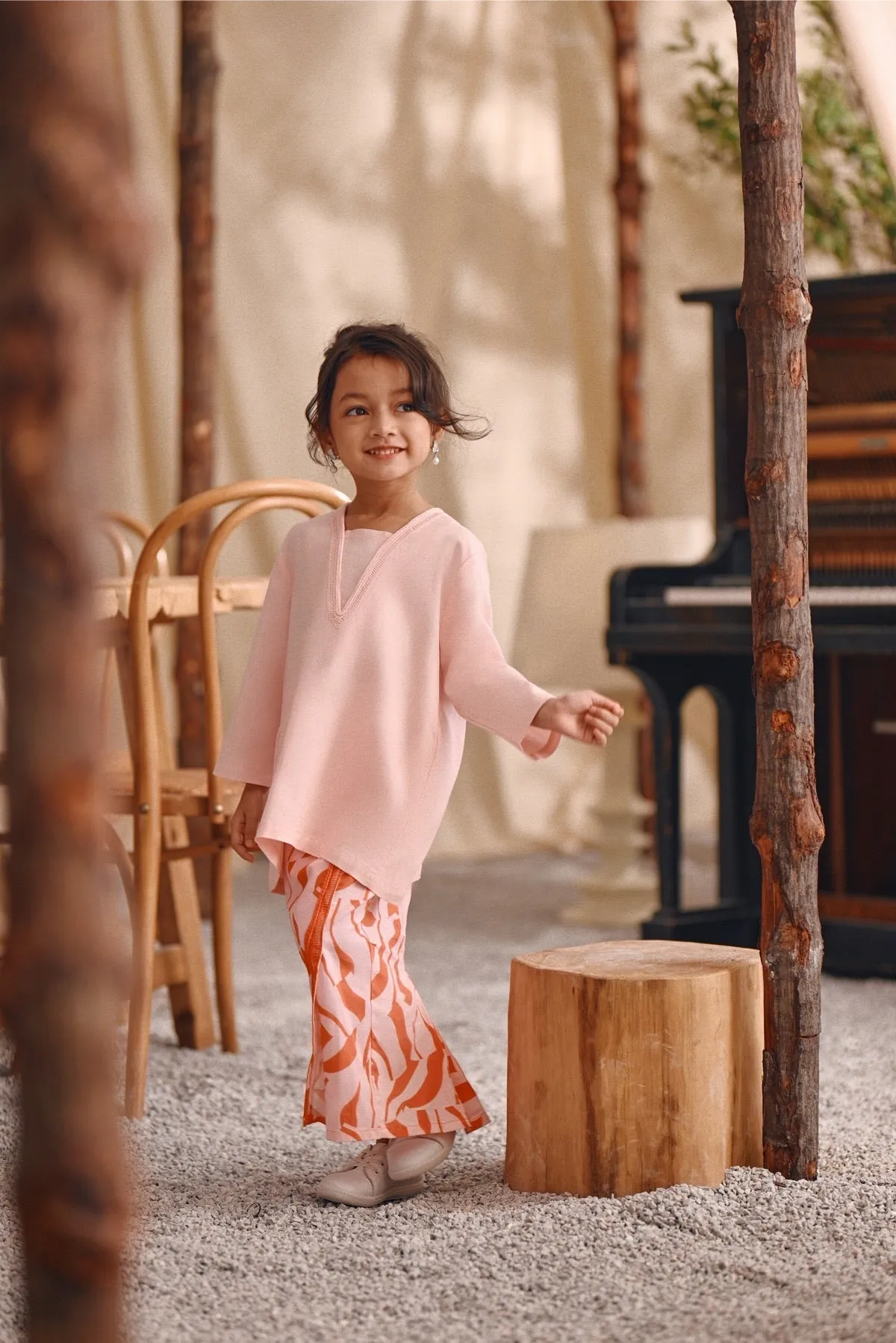 The Bayu Kurung Top - Pink