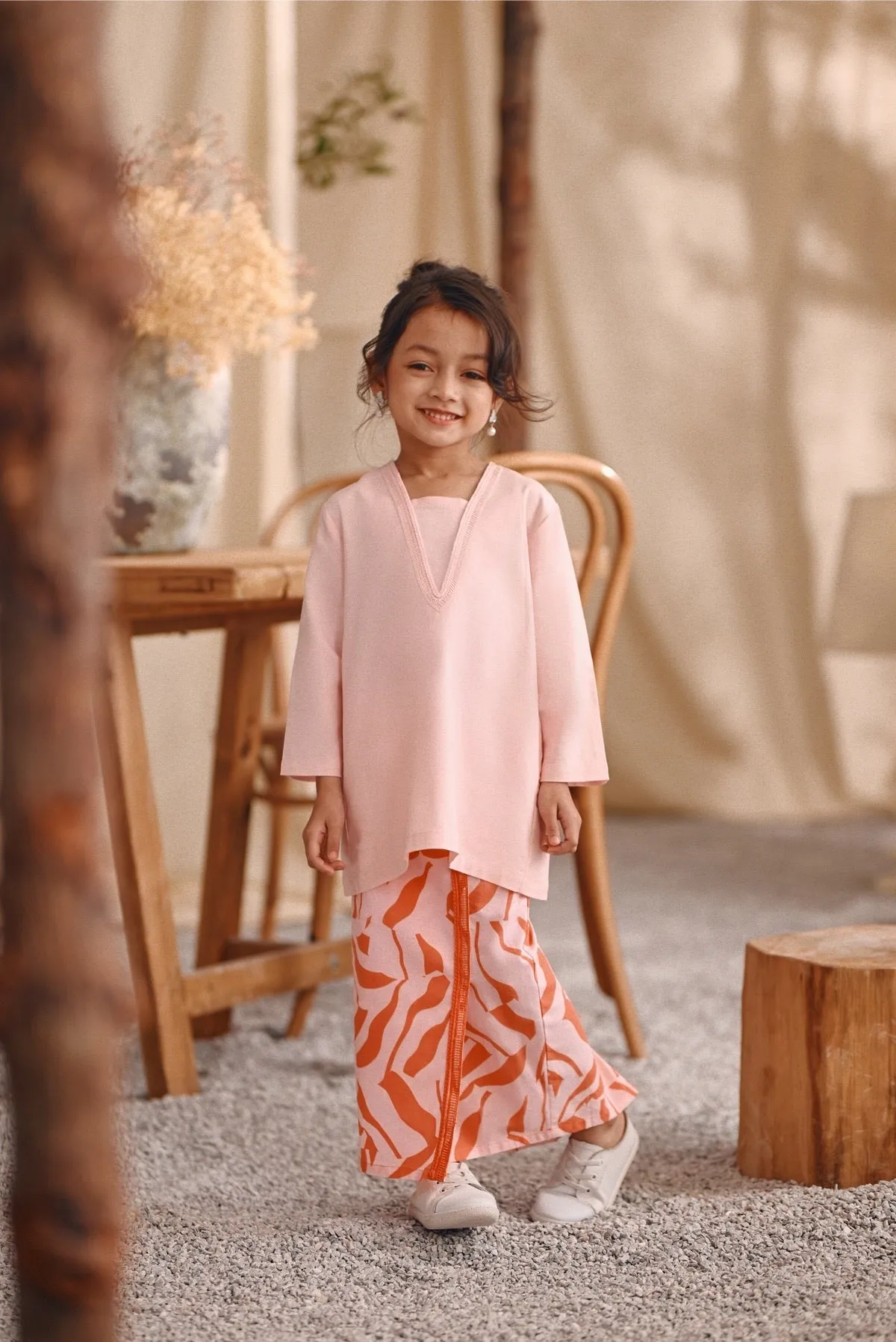 The Bayu Kurung Top - Pink
