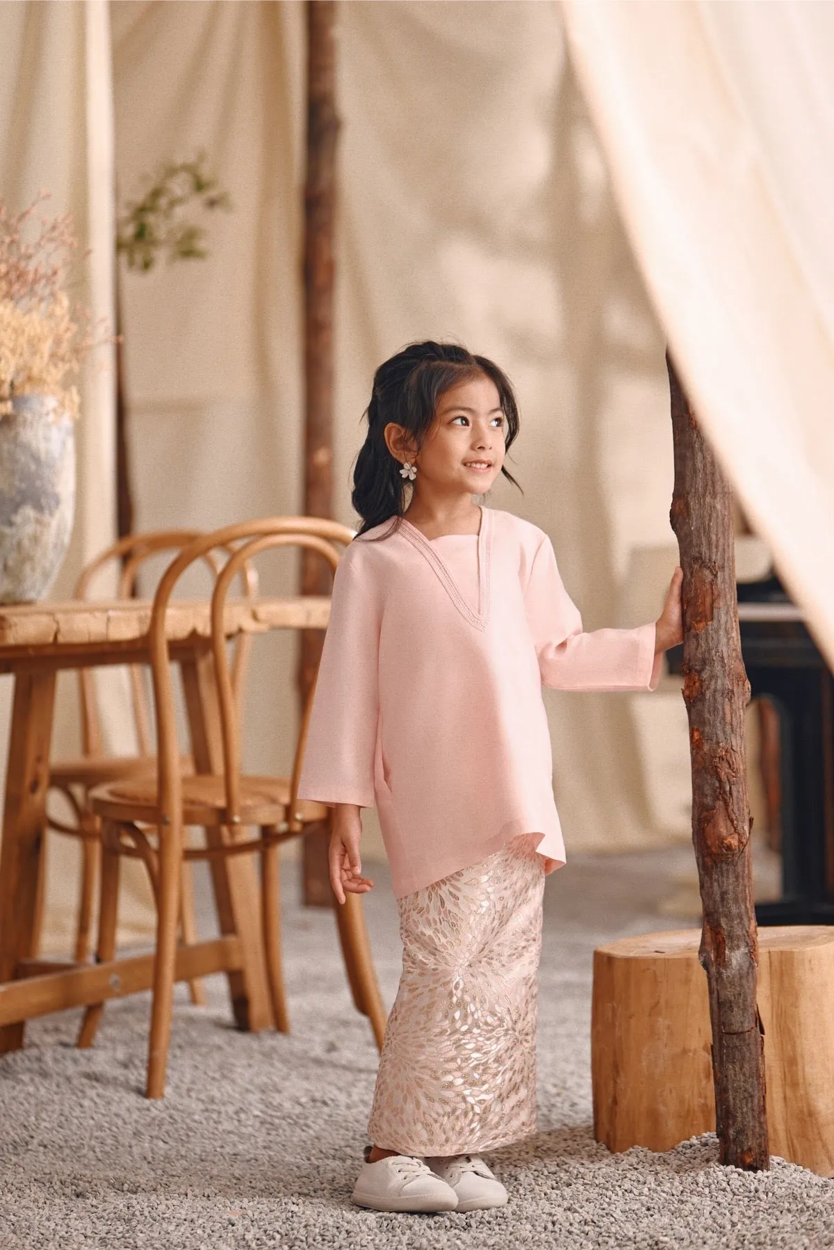 The Bayu Kurung Top - Pink