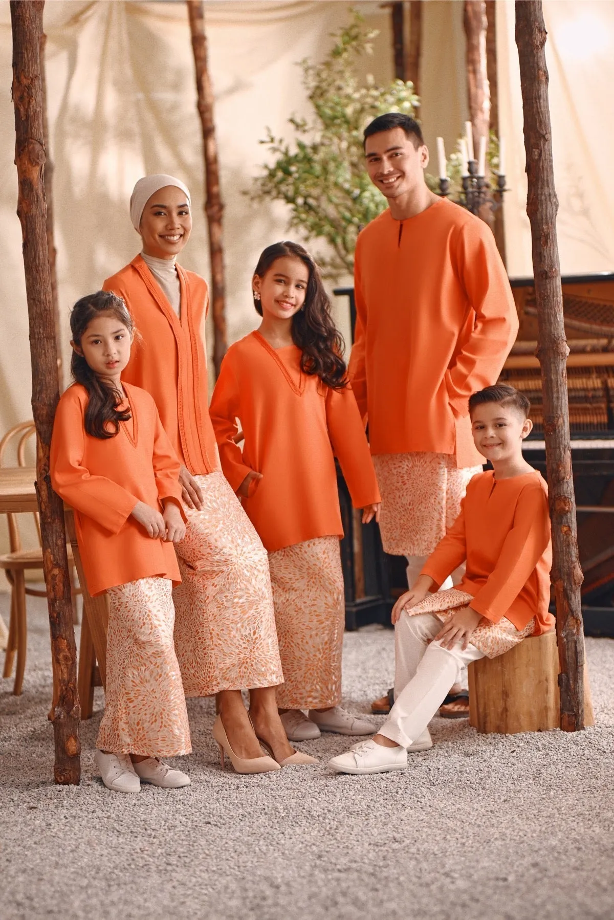The Bayu Women Kebaya Top - Orange
