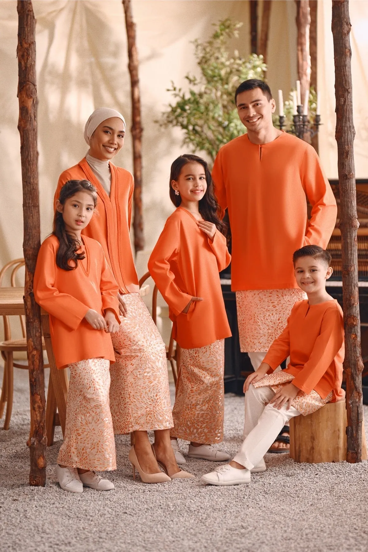 The Bayu Women Kebaya Top - Orange