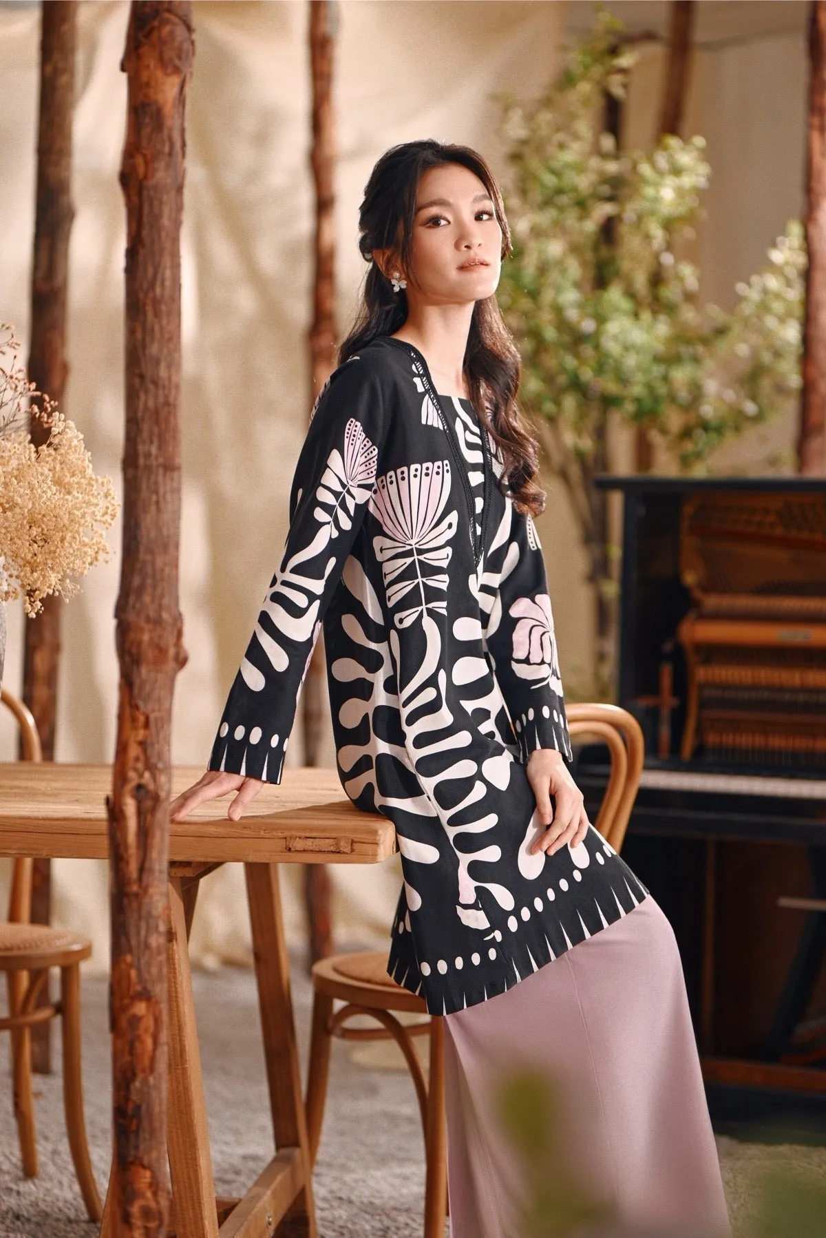 The Bayu Women Kurung Top - Wild