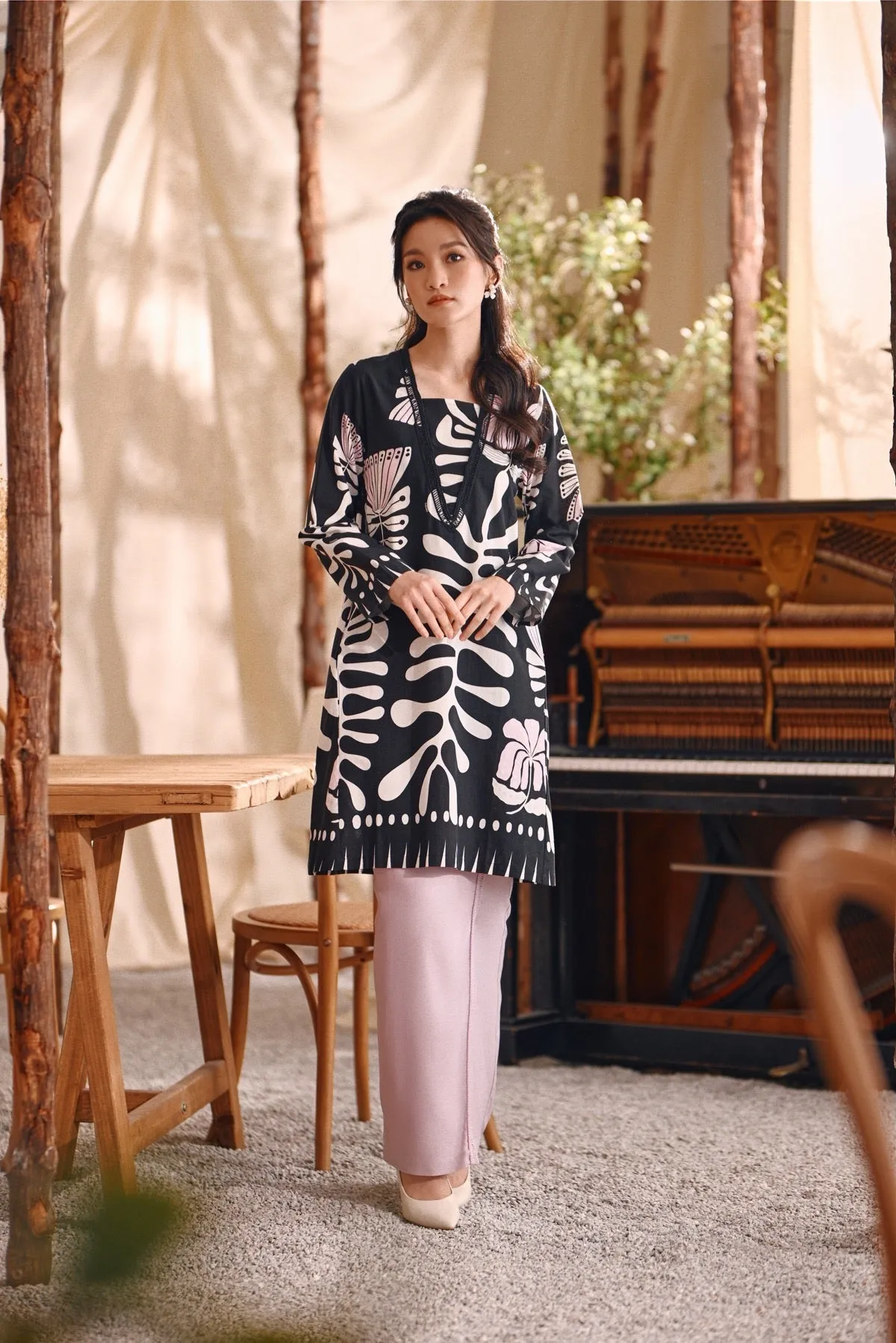 The Bayu Women Kurung Top - Wild