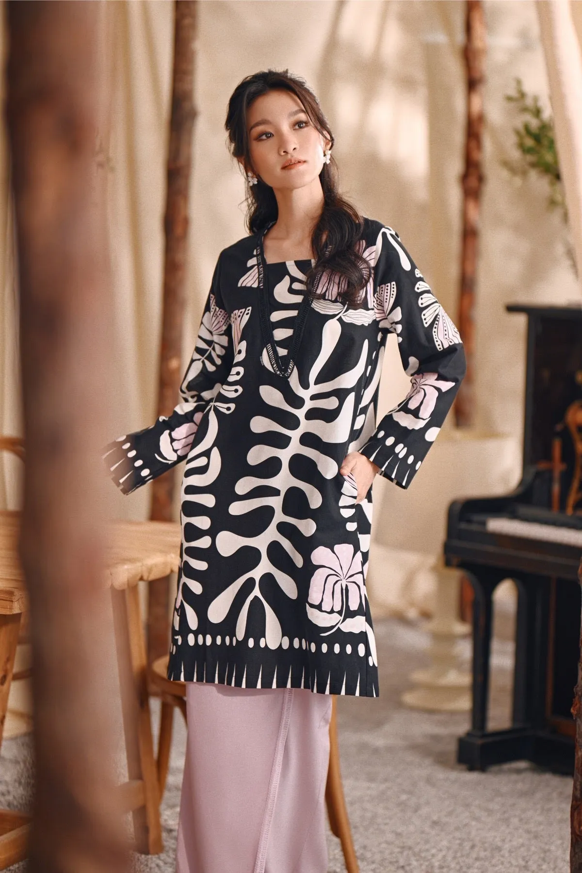 The Bayu Women Kurung Top - Wild
