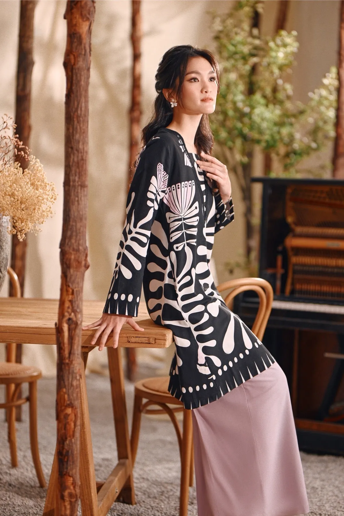 The Bayu Women Kurung Top - Wild