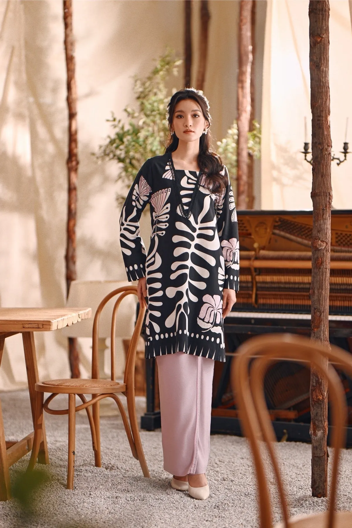The Bayu Women Kurung Top - Wild