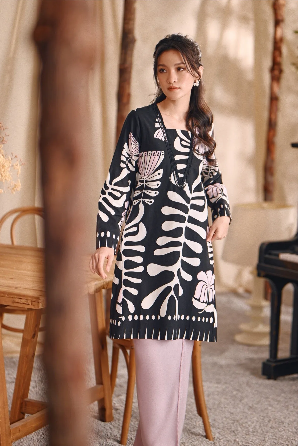 The Bayu Women Kurung Top - Wild