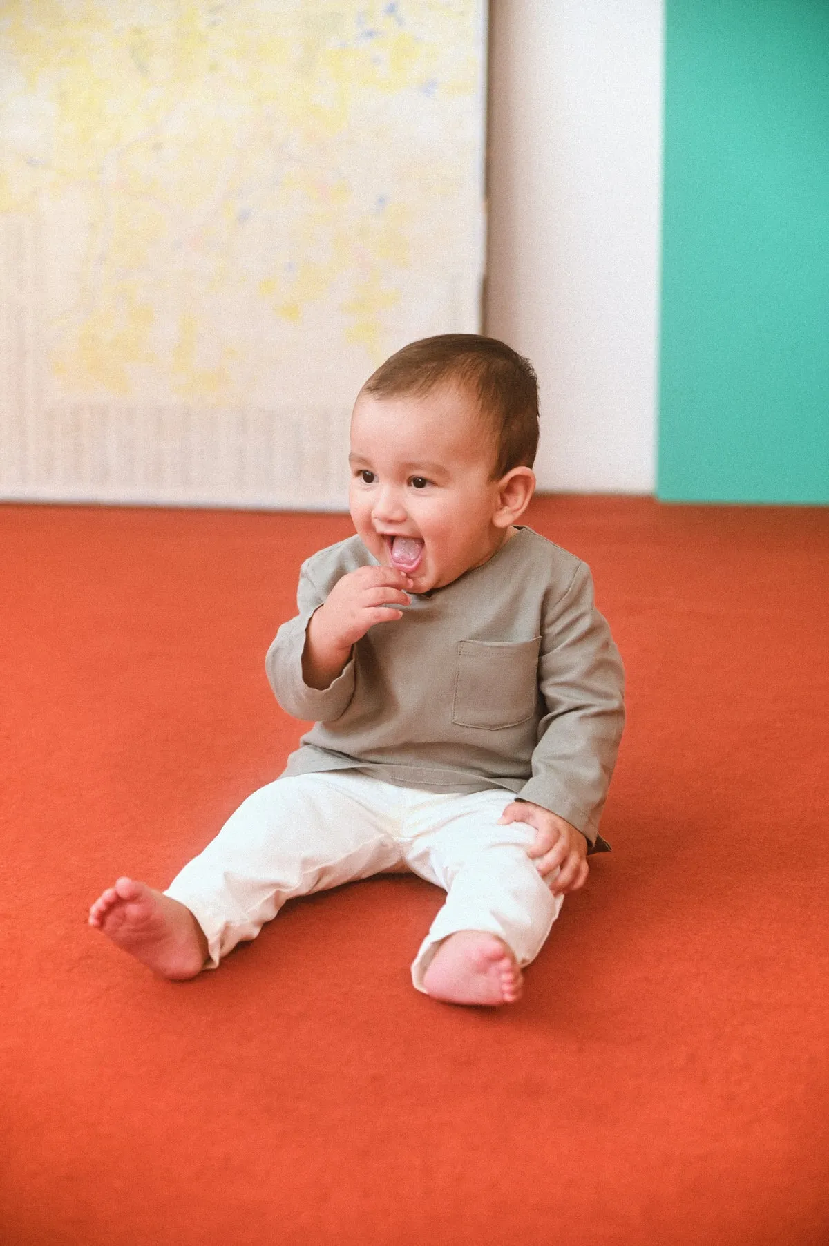 The Champions Babies Savvy Kurta - Dark Grey