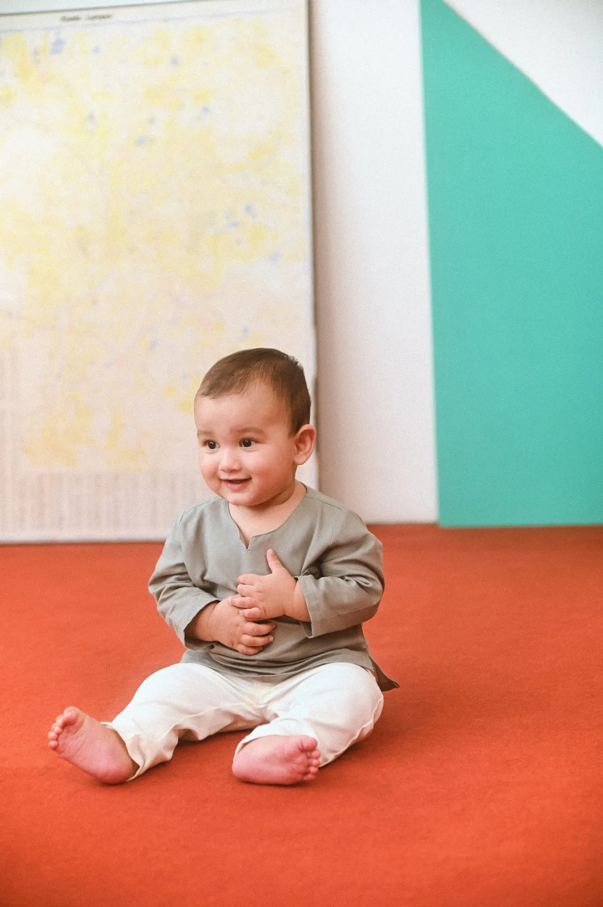 The Champions Babies Savvy Kurta - Dark Grey
