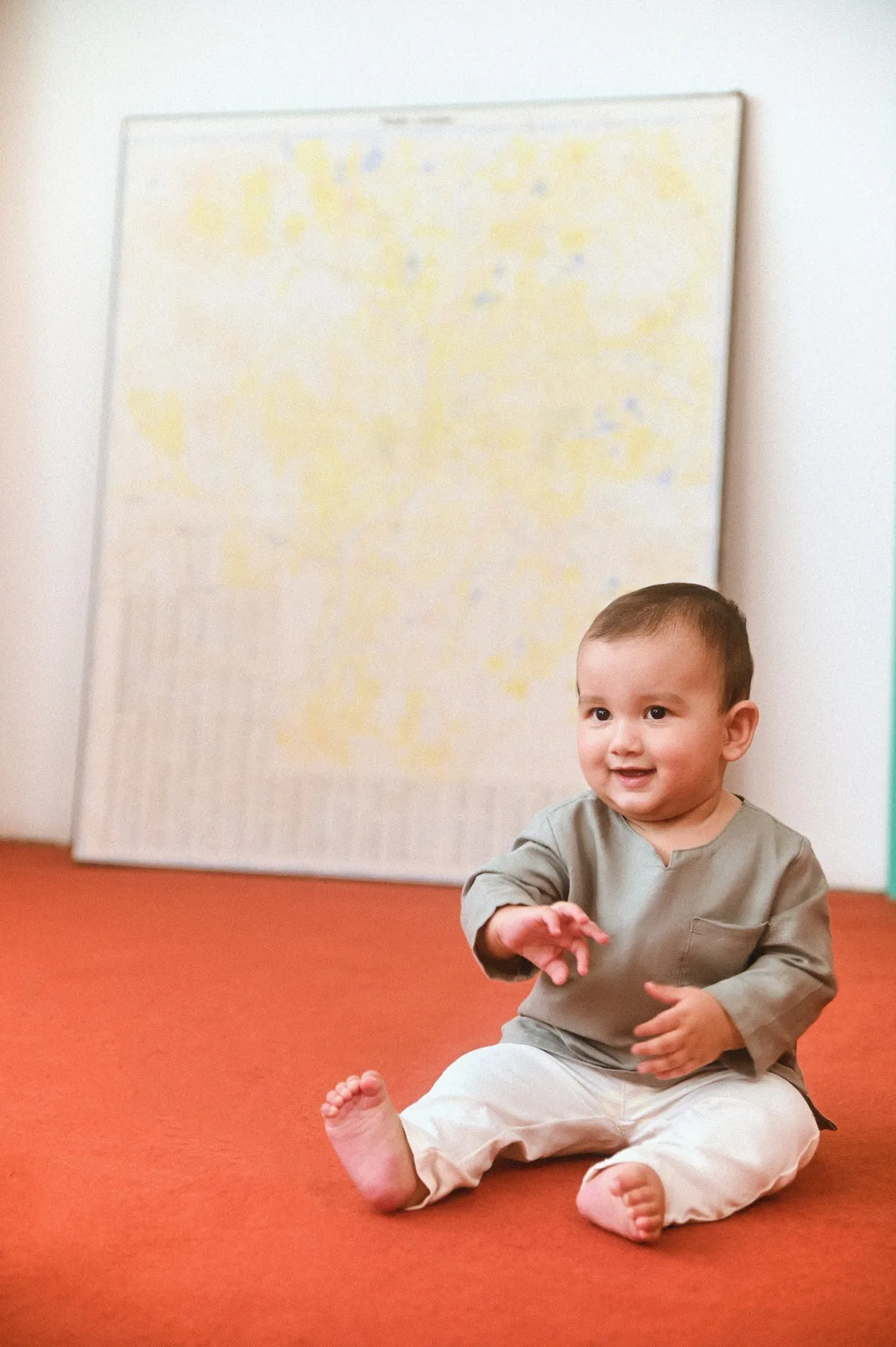 The Champions Babies Savvy Kurta - Dark Grey
