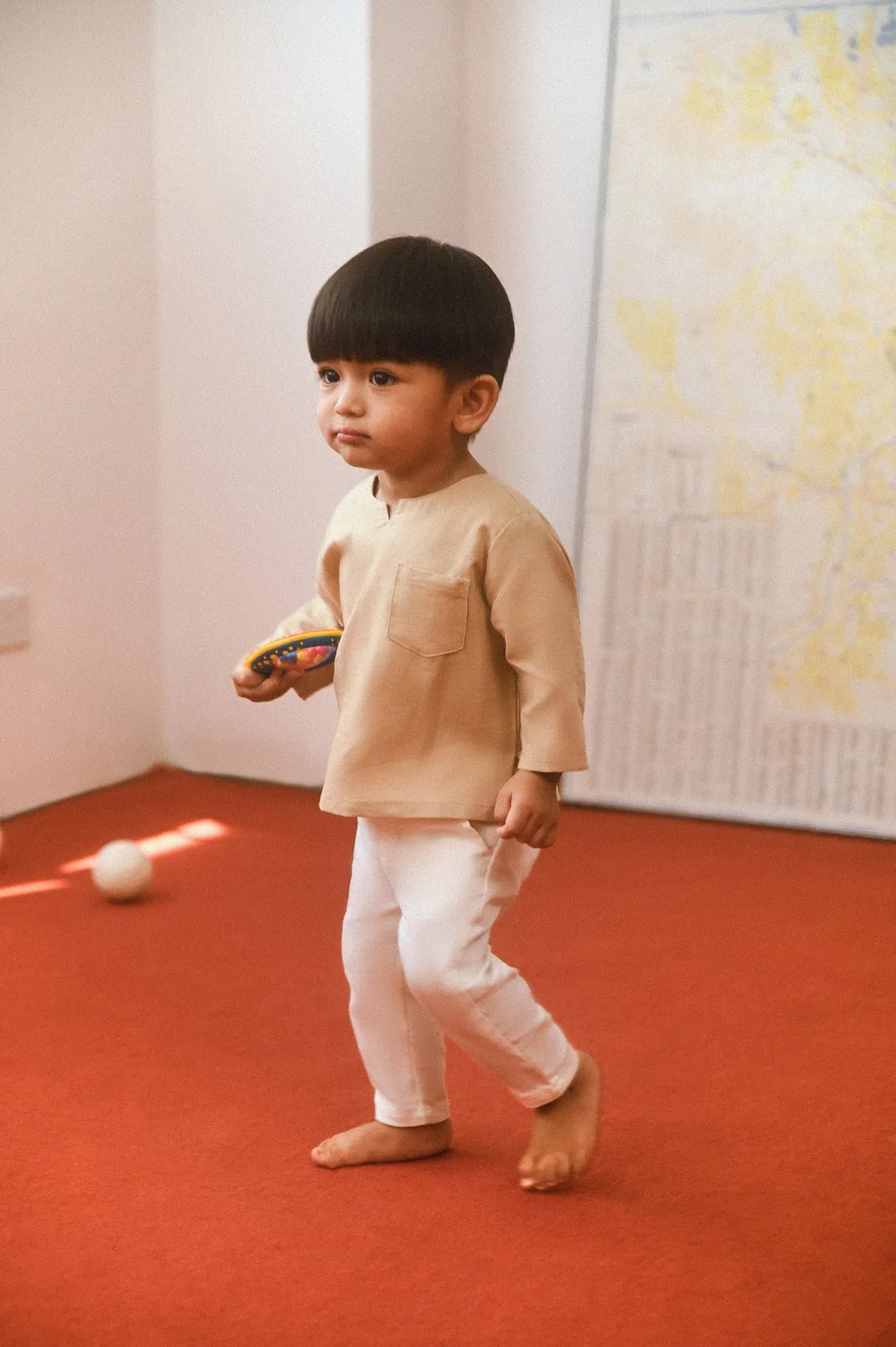 The Champions Babies Savvy Kurta - Sand Khaki