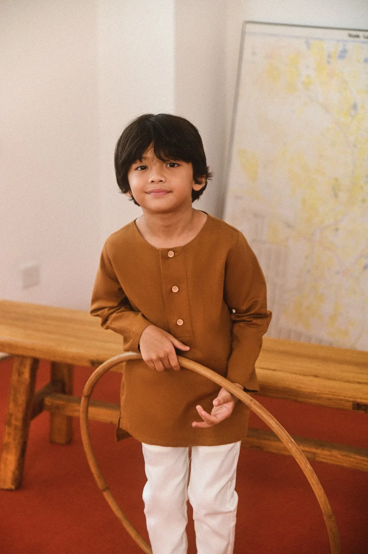 The Champions Savvy Kurta - Burnt Caramel